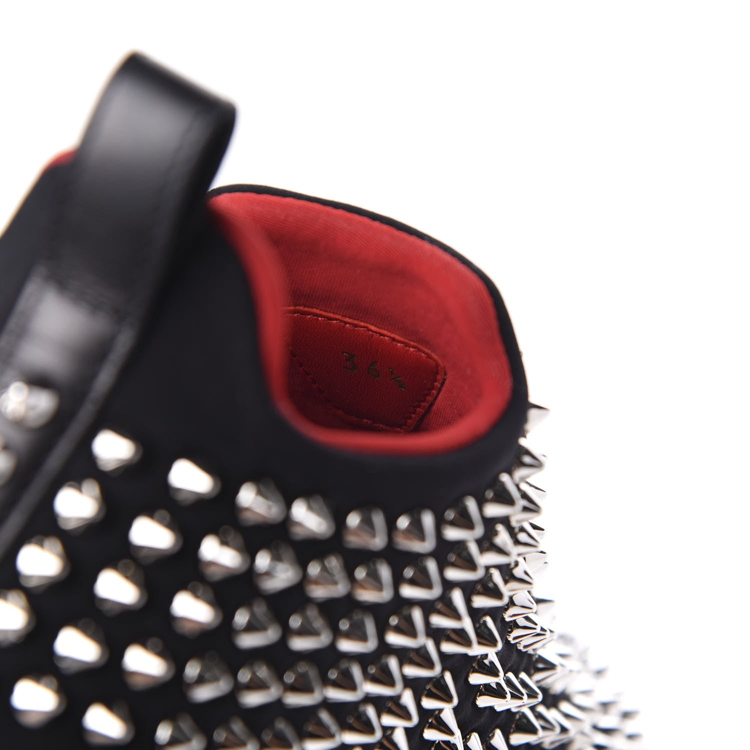 Christian Louboutin Neoprene Spike Sock Donna Flat Sneakers 36.5 Black White 9 of 11