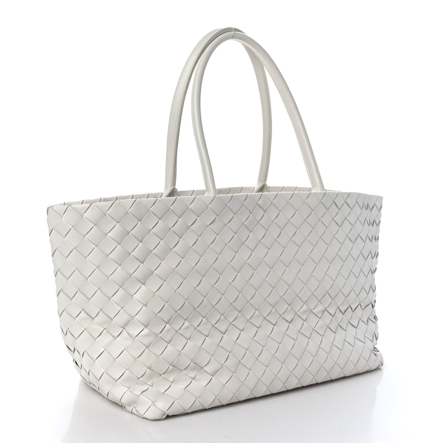 Nappa Intrecciato Tote Bag White