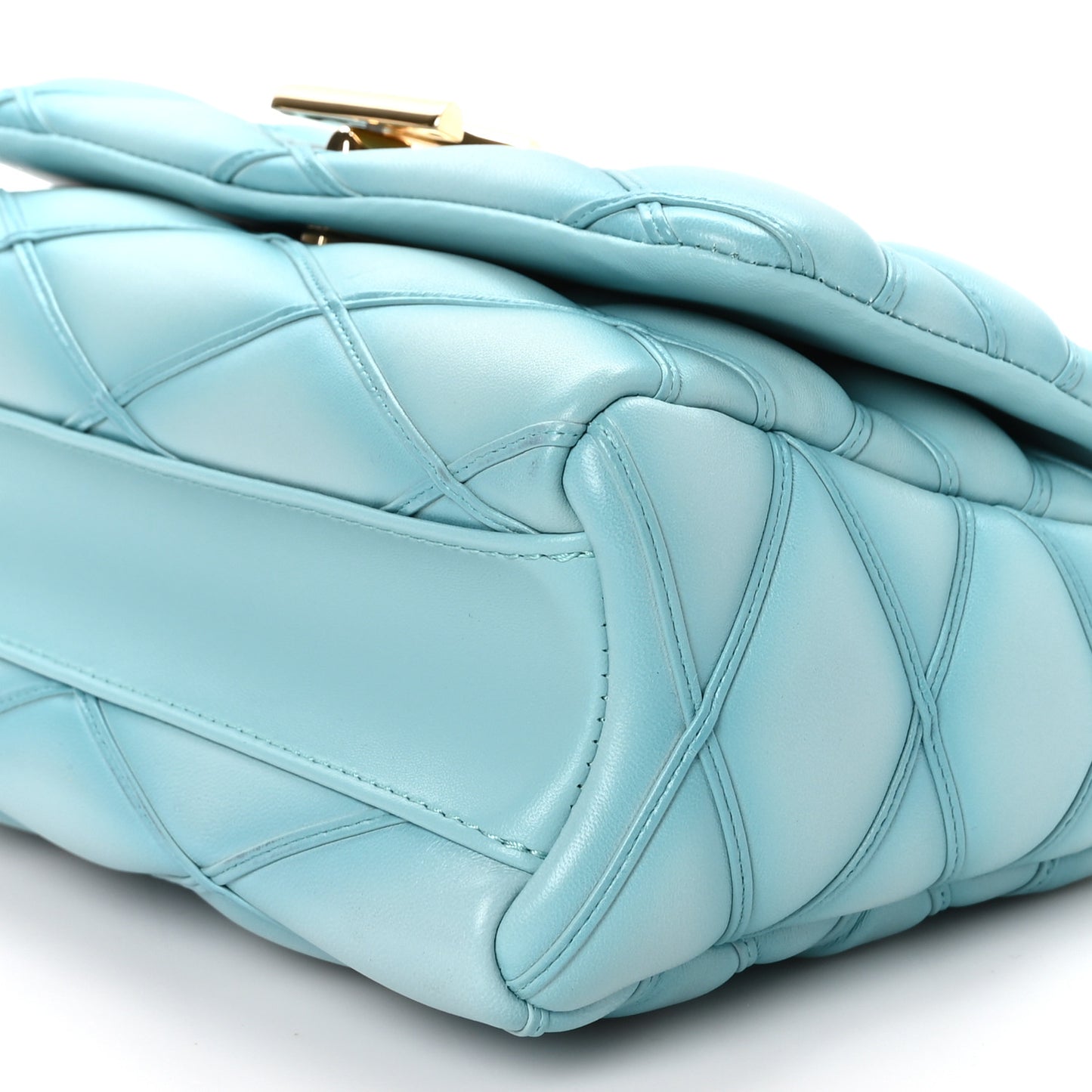 Lambskin Malletage Top Handle GO-14 MM Lagoon