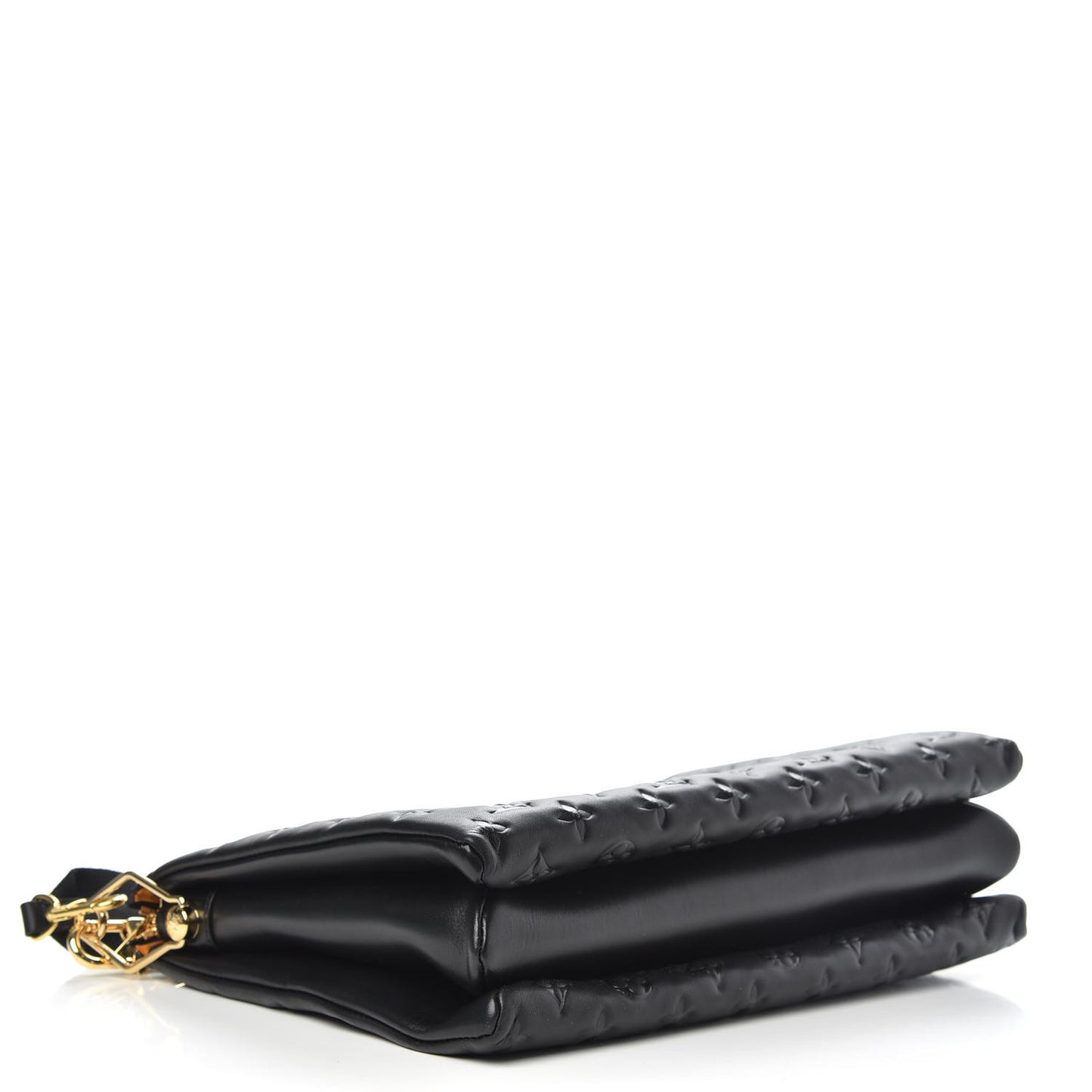 Lambskin Embossed Monogram Coussin MM Black