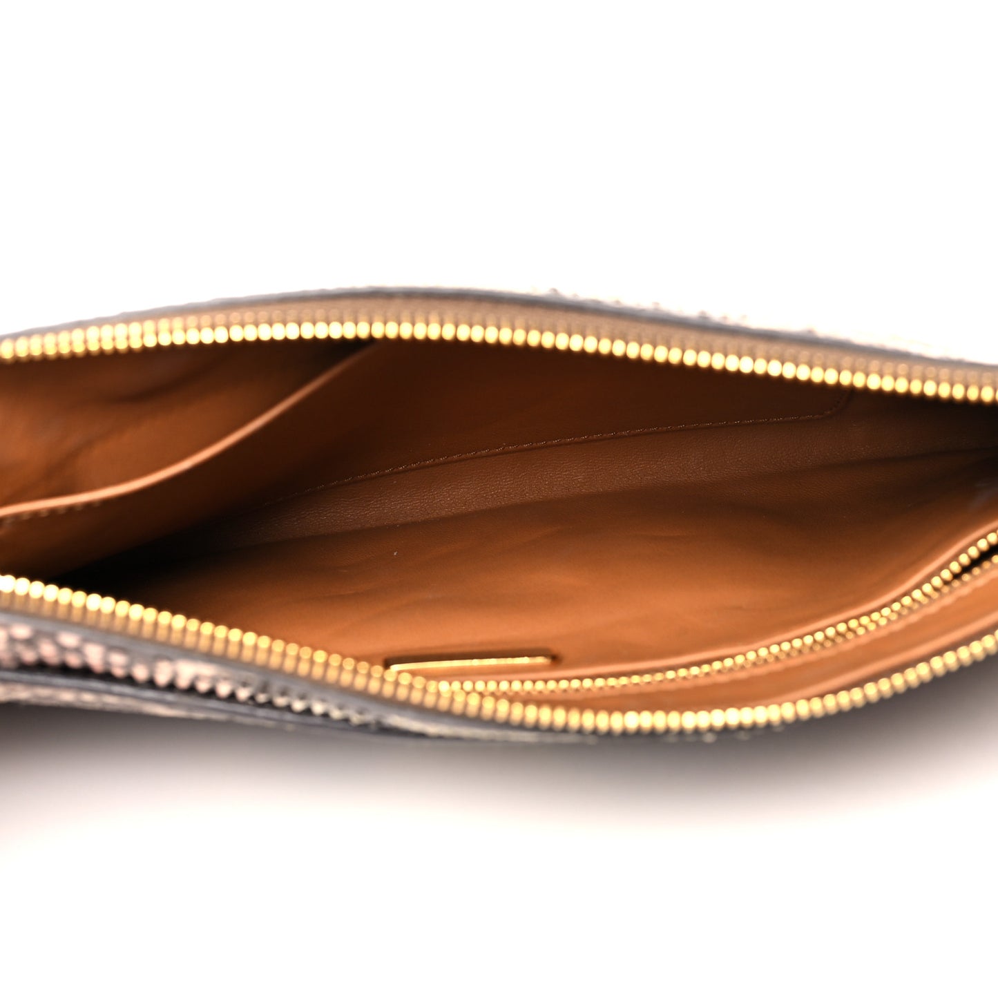 Snakeskin Metal Crossbody Clutch