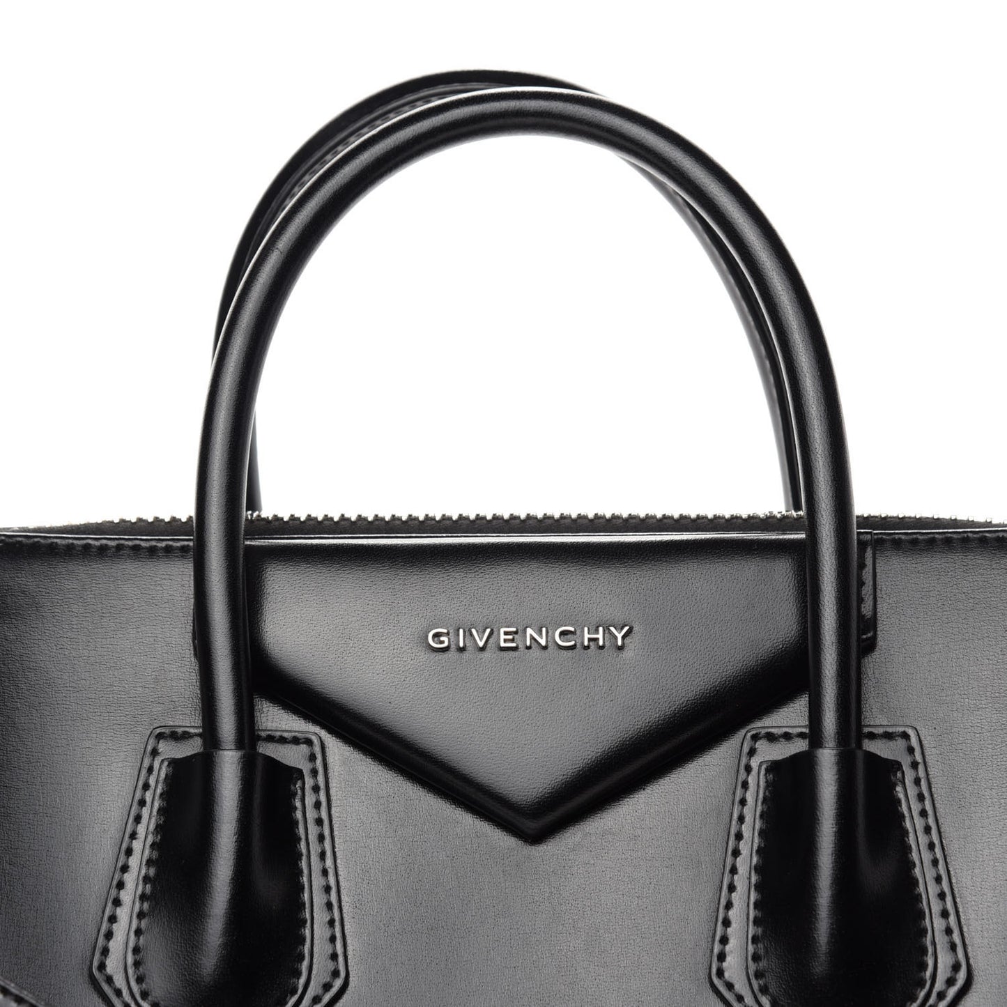 Shiny Lord Calfskin Medium Antigona Black