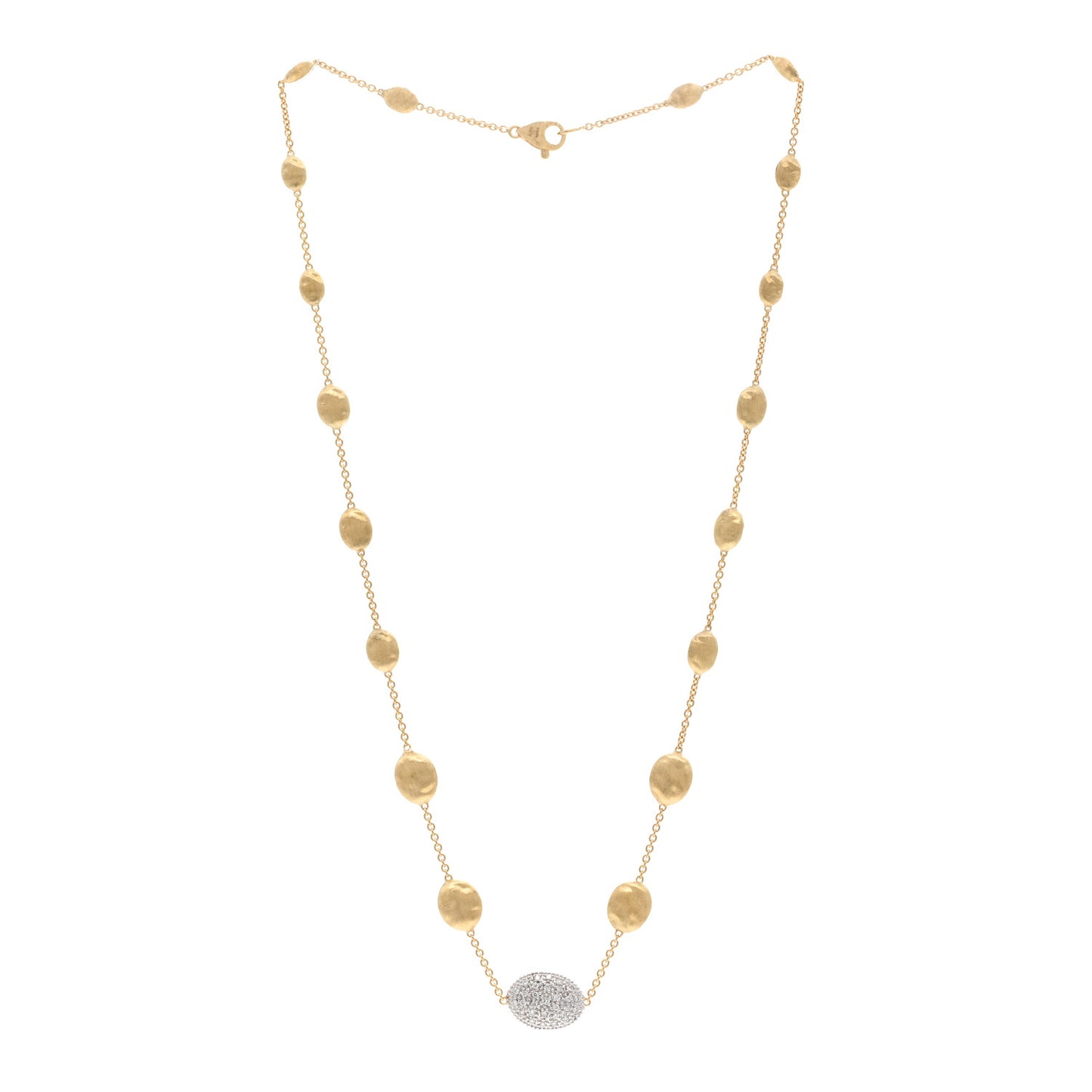 18K Yellow Gold Diamond Siviglia Graduated Necklace