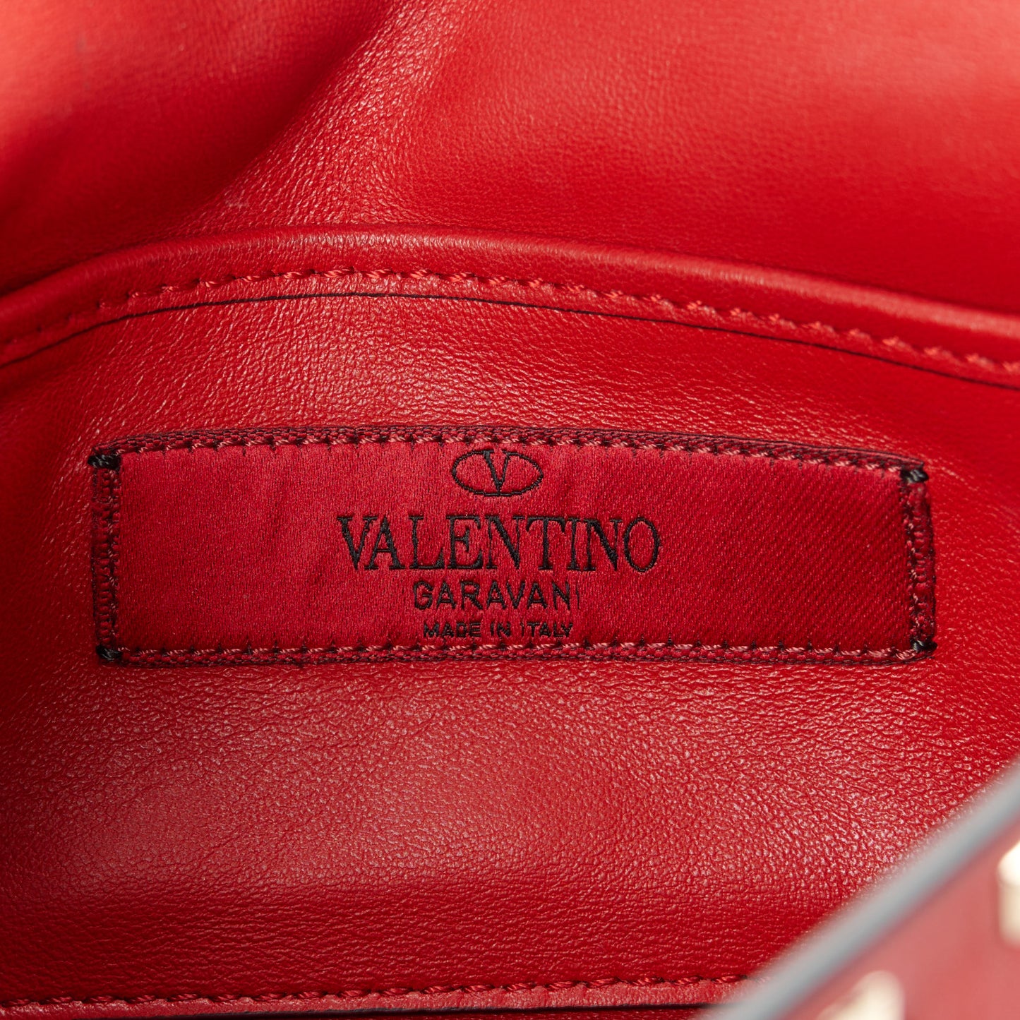 Nappa Small Rockstud Spike Shoulder Bag Rosso Valentino
