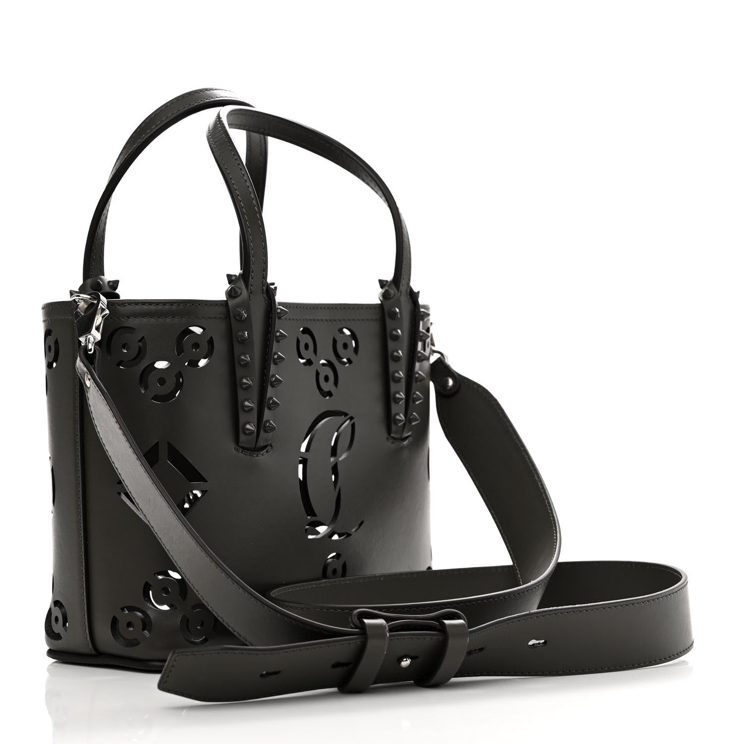 Christian Louboutin Perforated Mini East West Cabata Tote Black 3 of 10