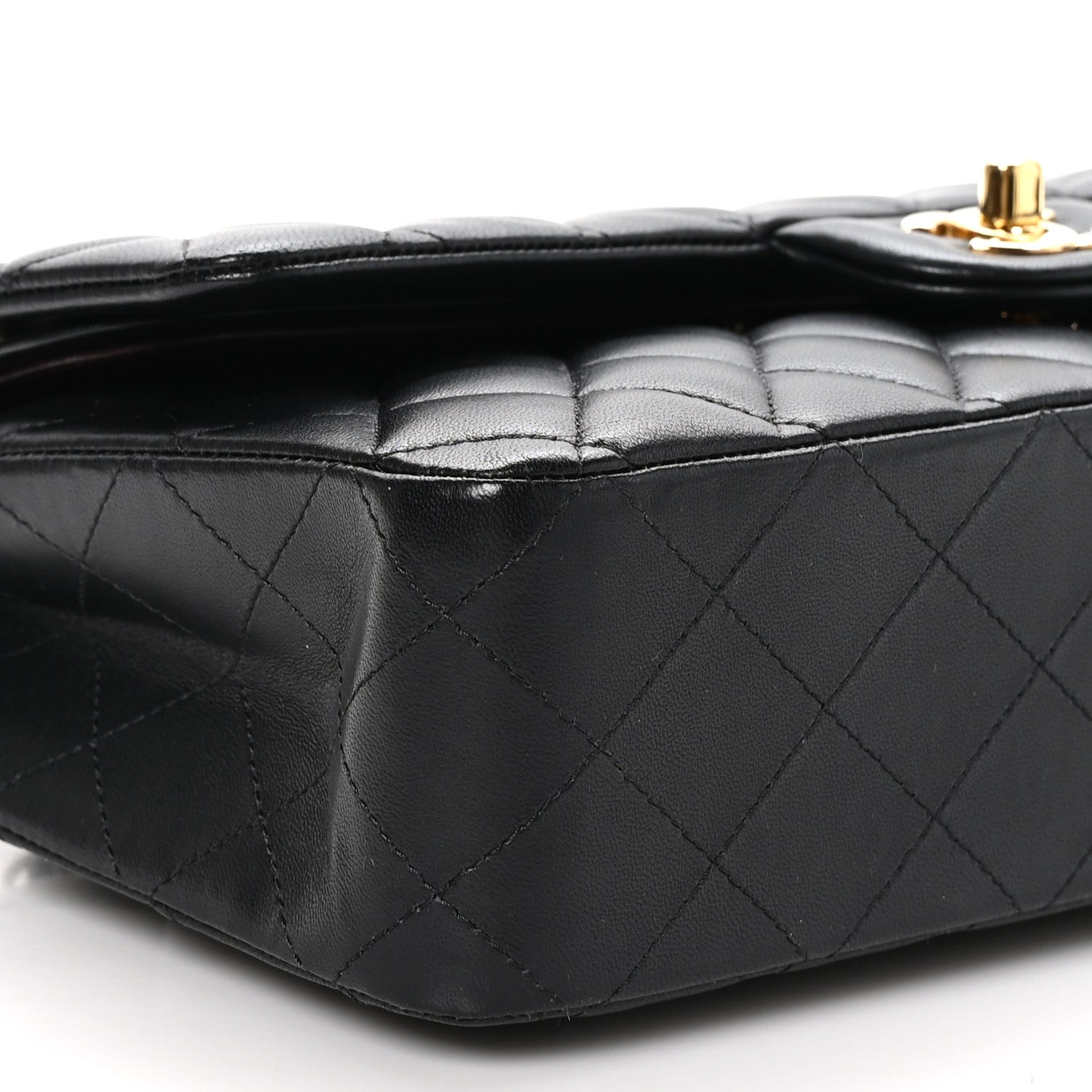 Chanel Lambskin Quilted Medium Double Flap Black 9 of 11