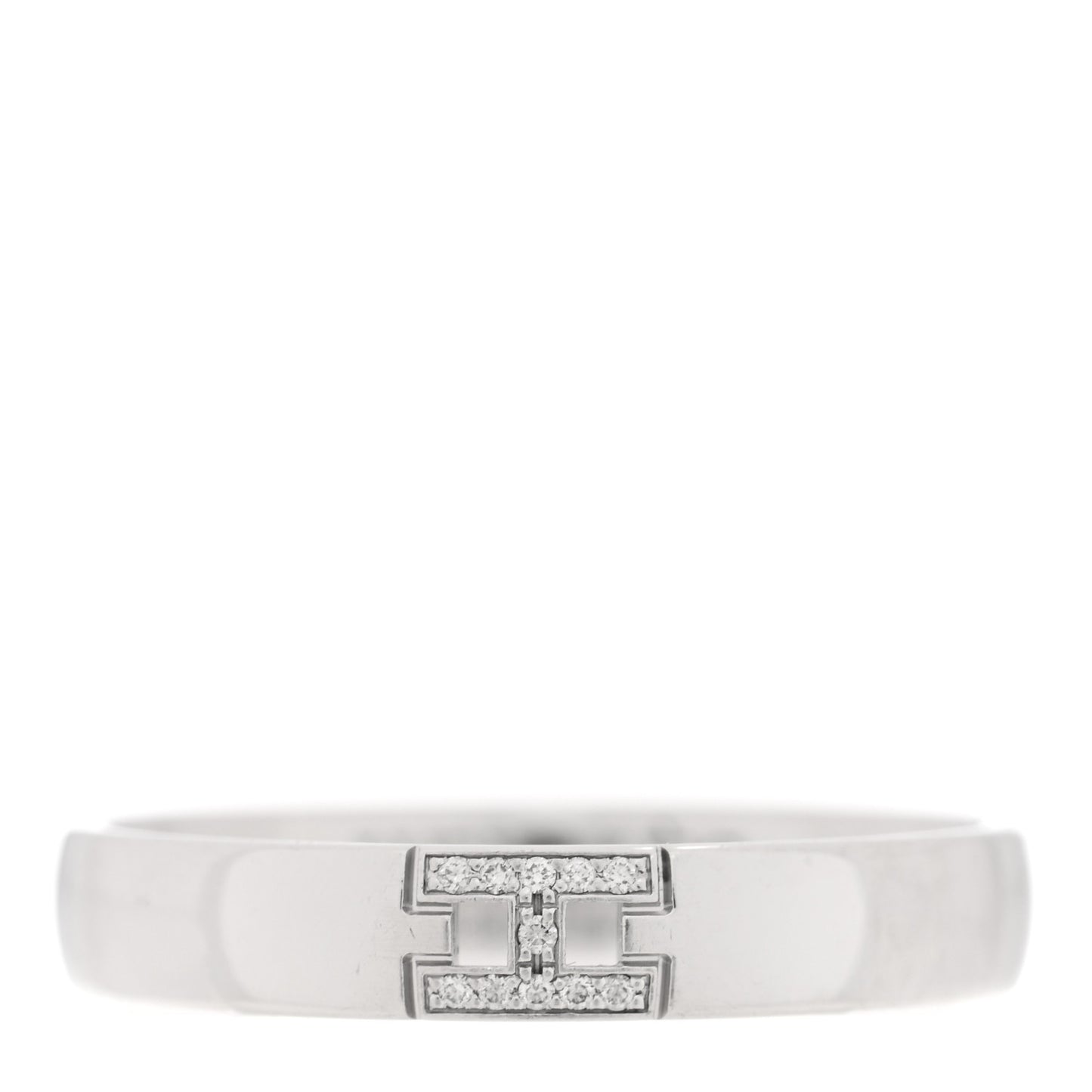 18K White Gold Diamond Ever Herakles Wedding Band Ring 57 8