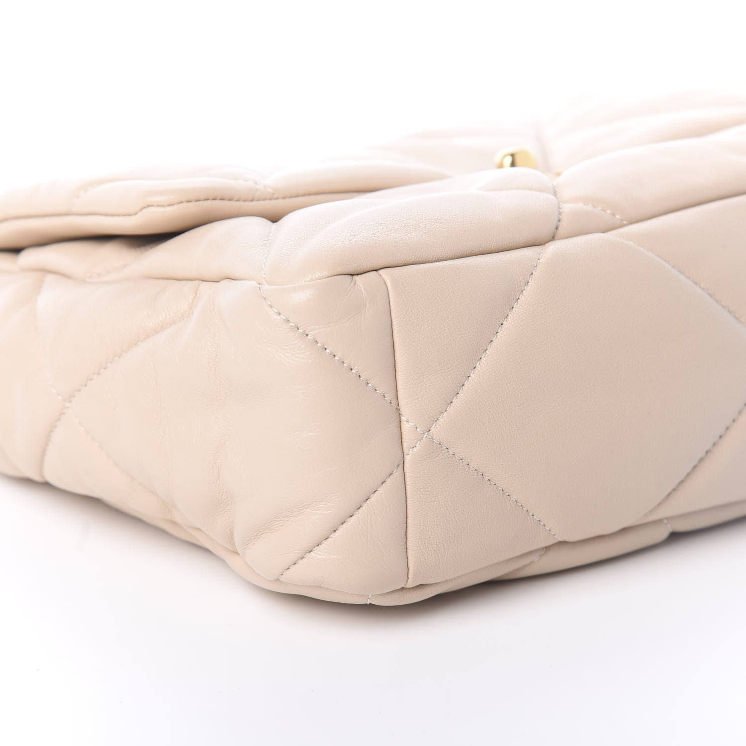 Chanel Lambskin Quilted Large 19 Flap Beige 8 of 9