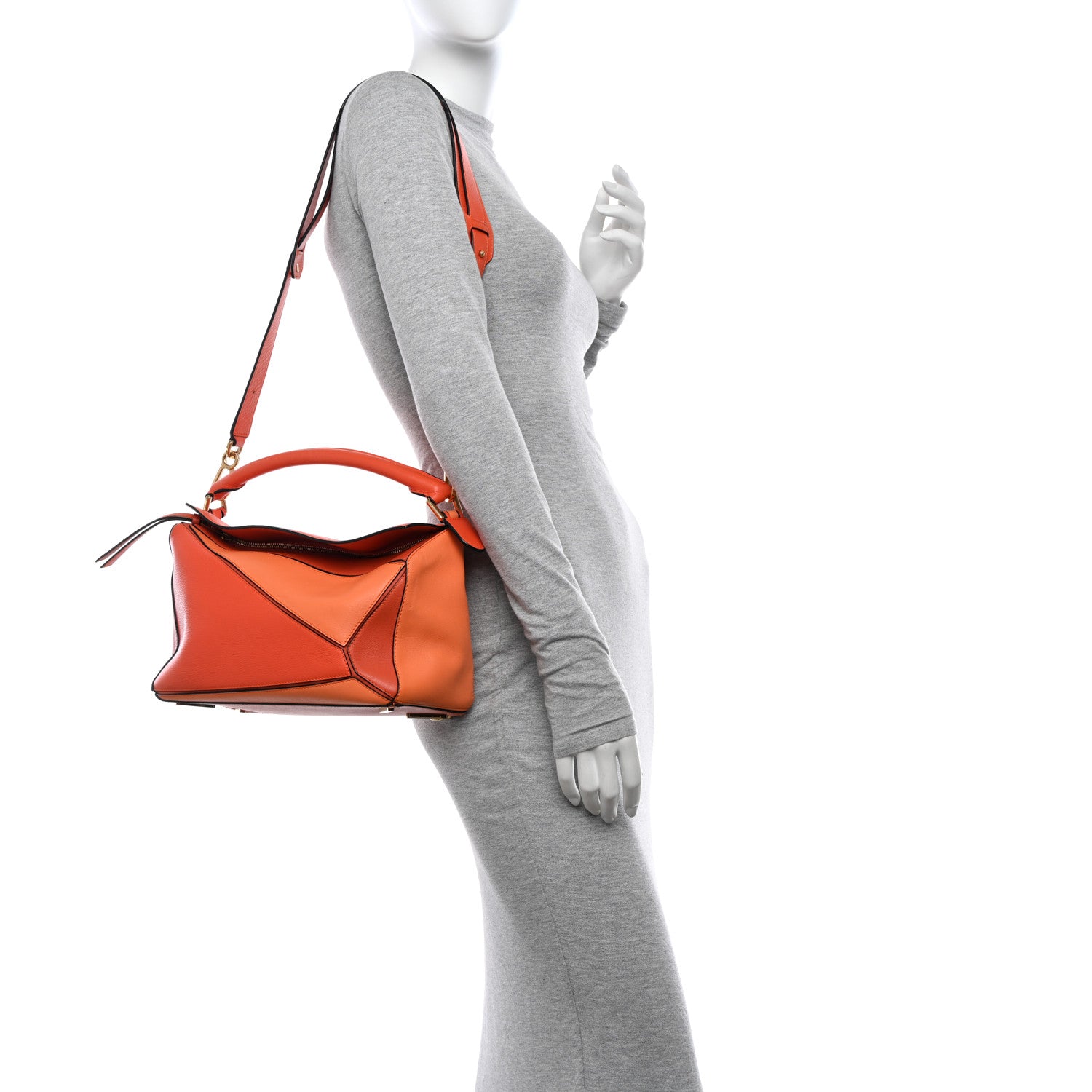 Loewe Calfskin Medium Puzzle Bag Spice Orange Pumpkin 2 of 19