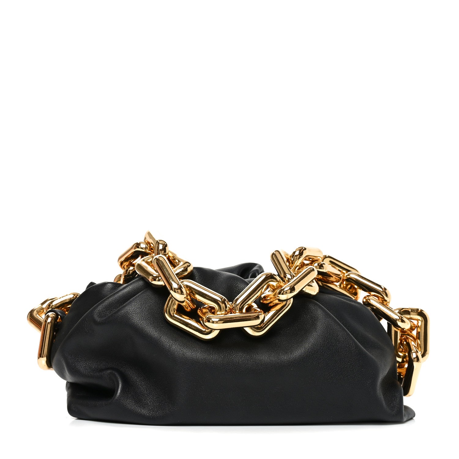 Bottega Veneta Calfskin The Pouch Chain Black 1909393 – FASHIONPHILE