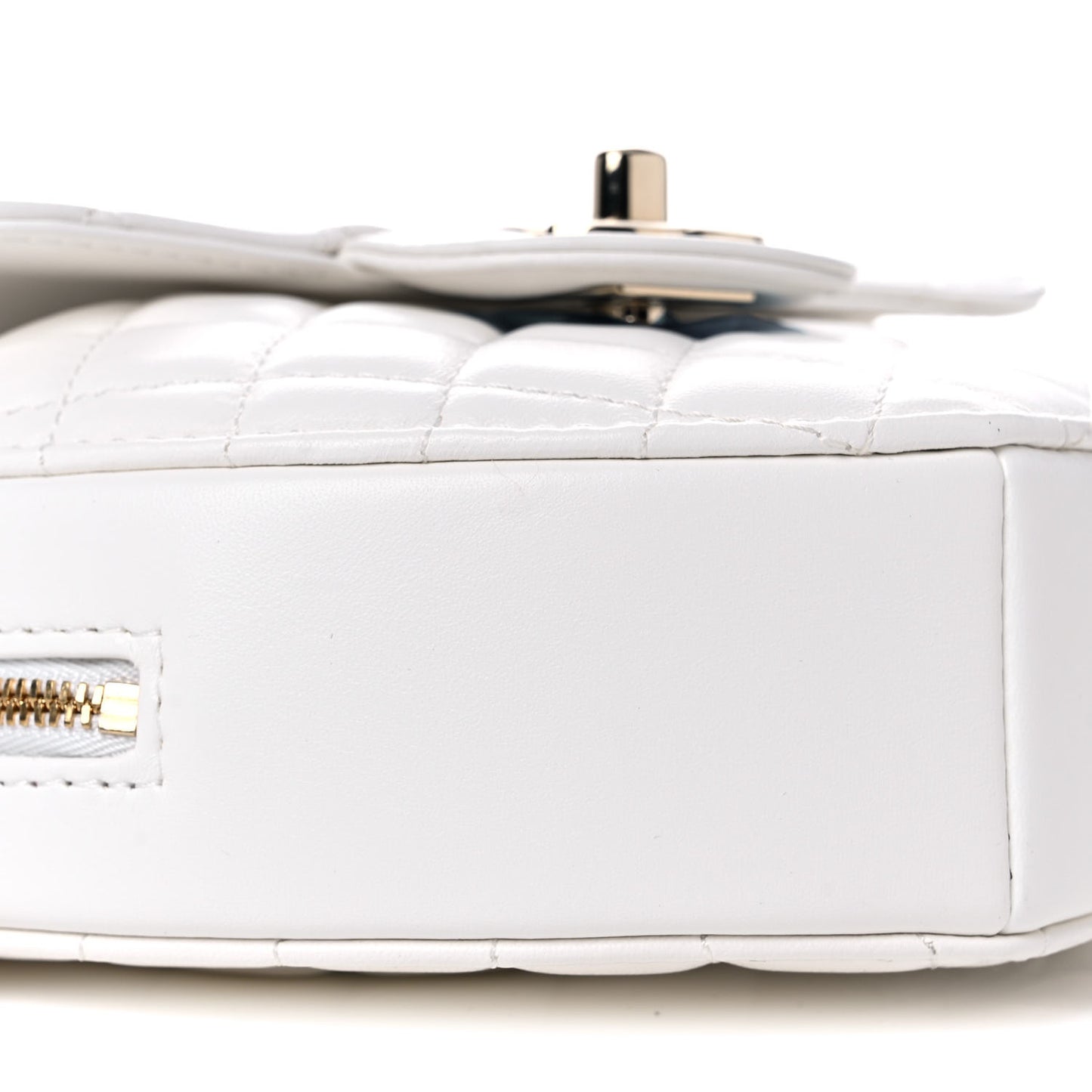 Lambskin Quilted CC In Love Heart Bag White