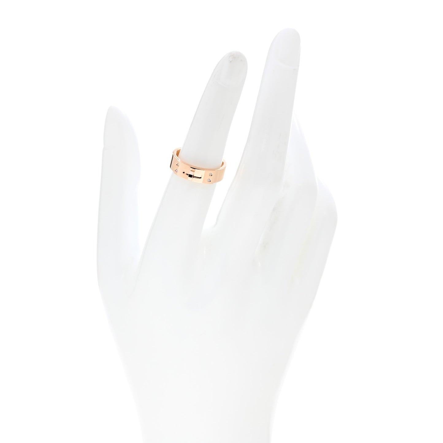 18K Rose Gold Diamond PM Kelly Ring 52 6