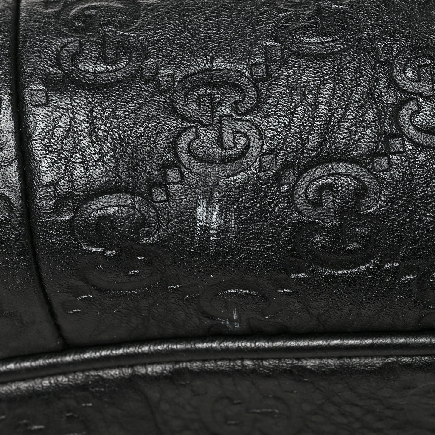 Guccissima Medium Flap Messenger Bag Black