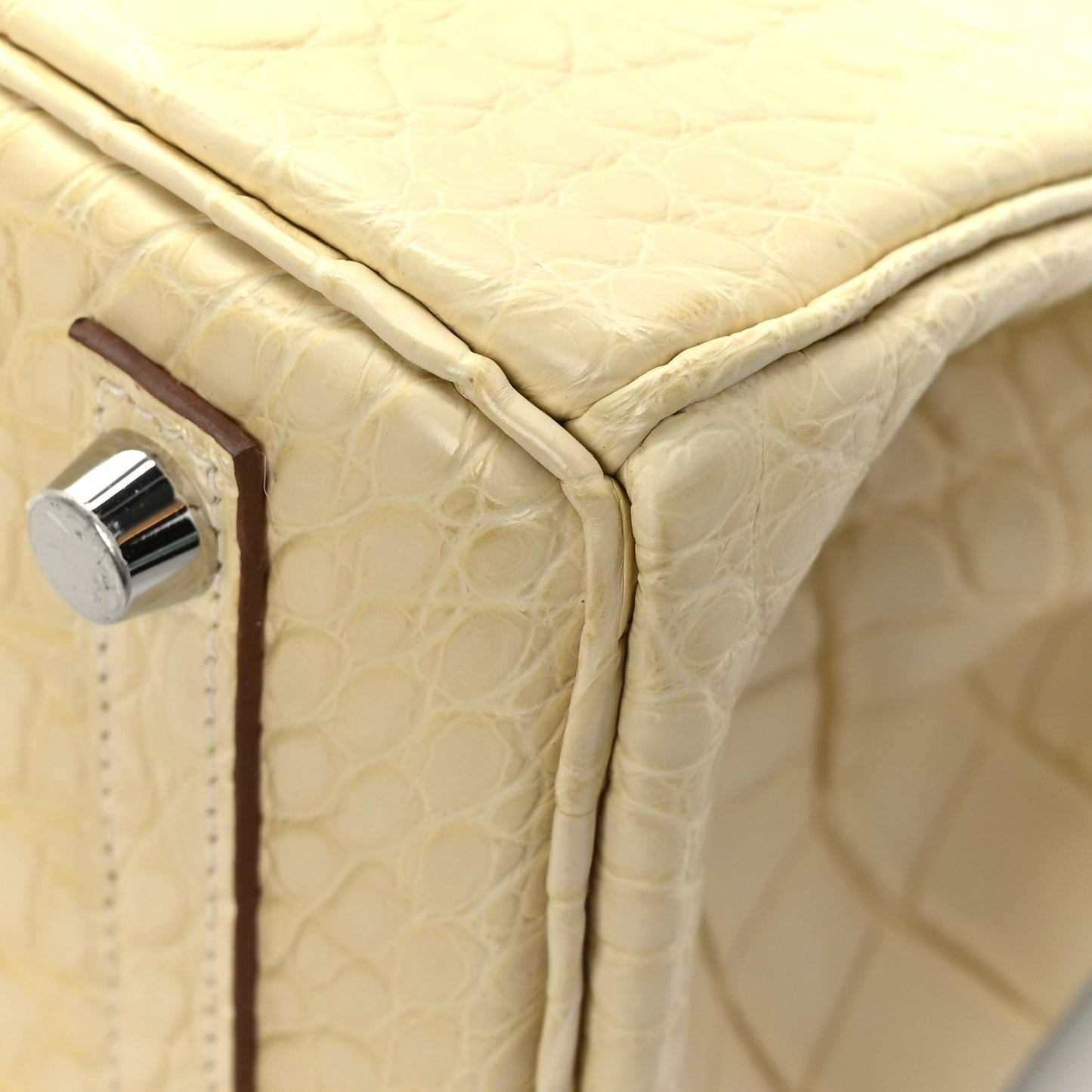 Matte Alligator Birkin 25 Vanille