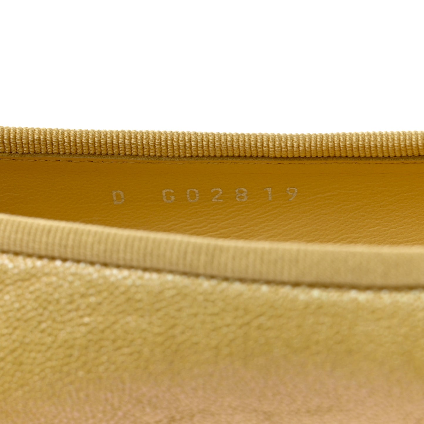 Iridescent Caviar CC Cap Toe Ballerina Flats 36.5 Yellow