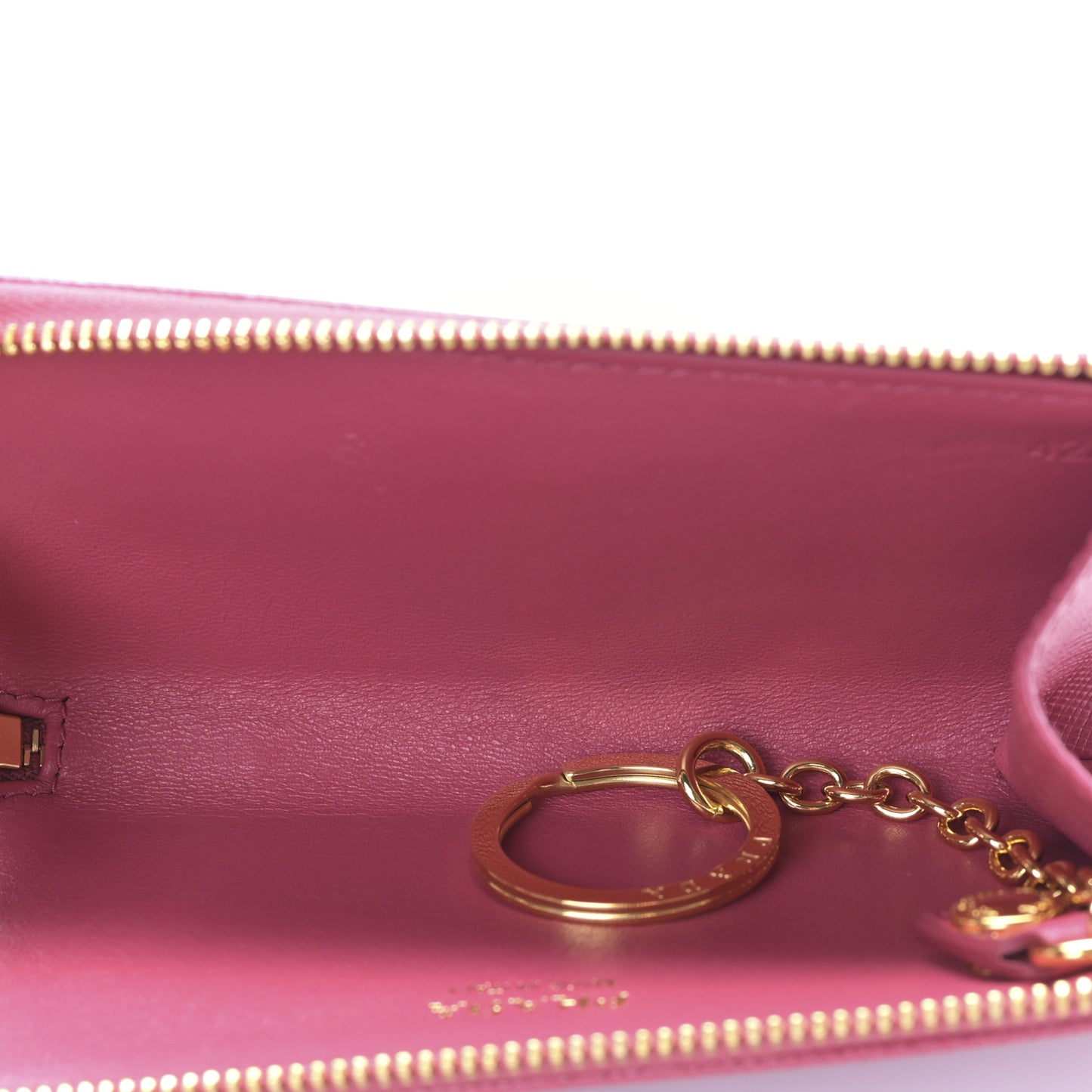 Saffiano Metal Zip Around Key Holder Ibisco