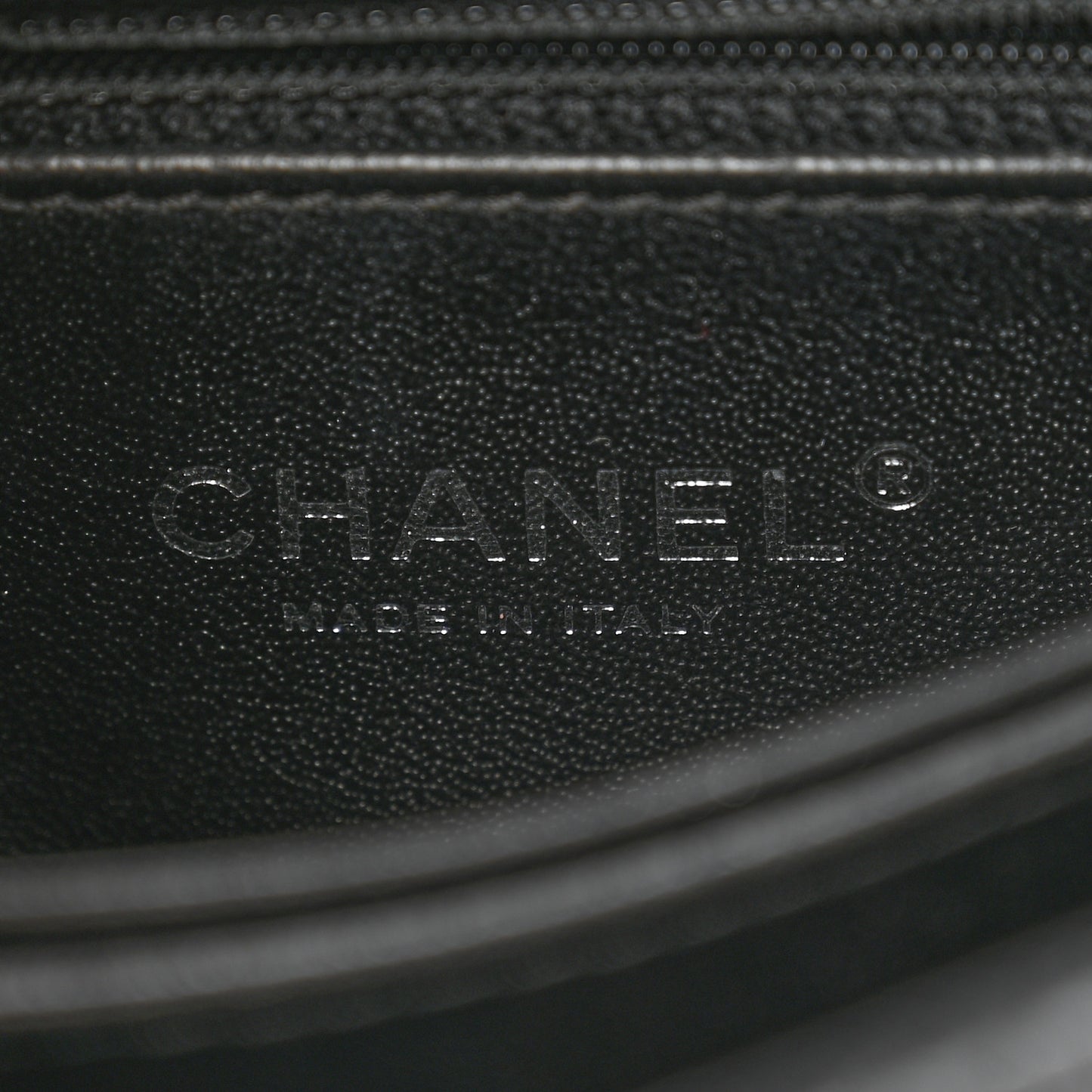 Caviar Lizard Embossed Quilted Mini Coco Handle Flap Black