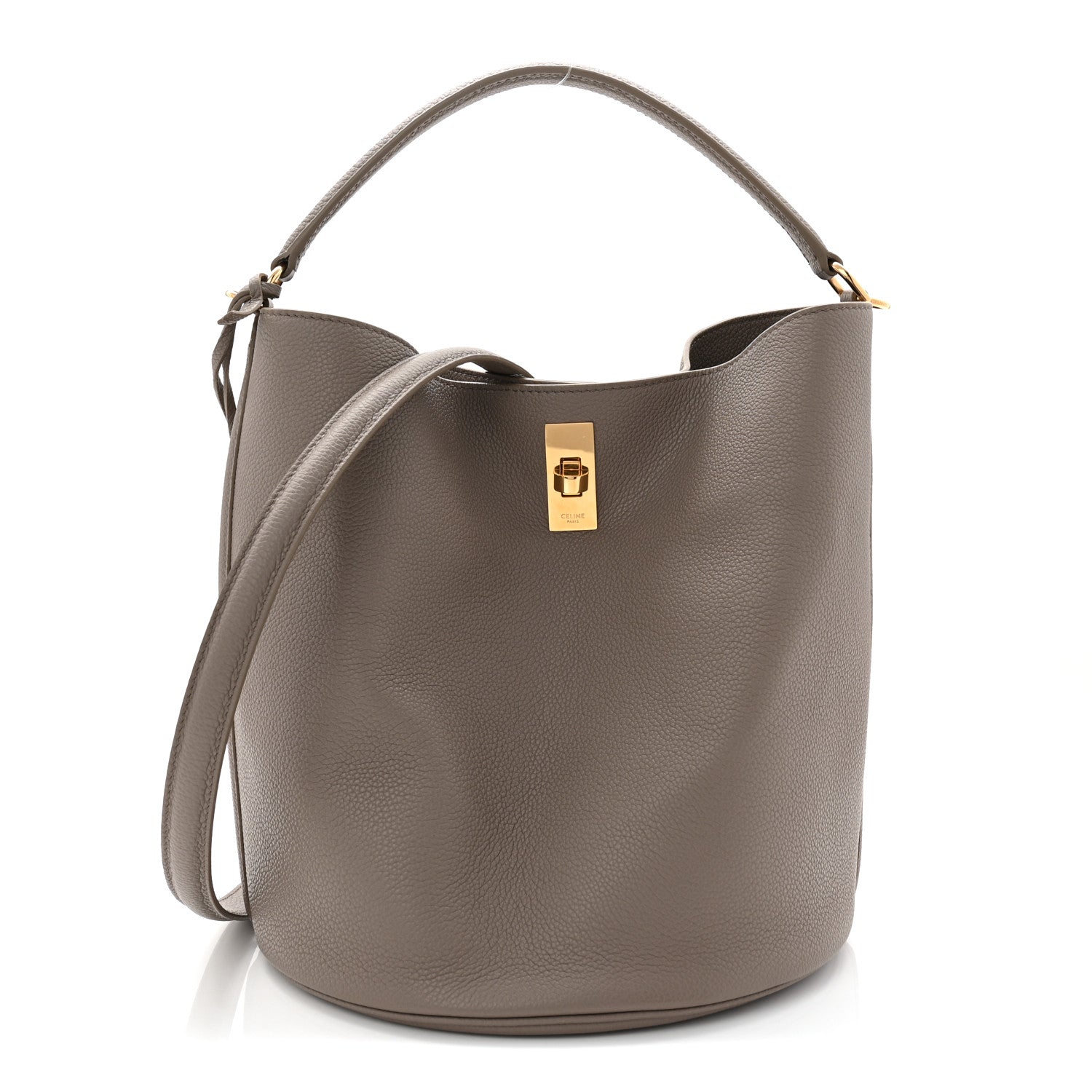 Celine Supple Grained Calfskin Bucket 16 Bag Pebble 1824869