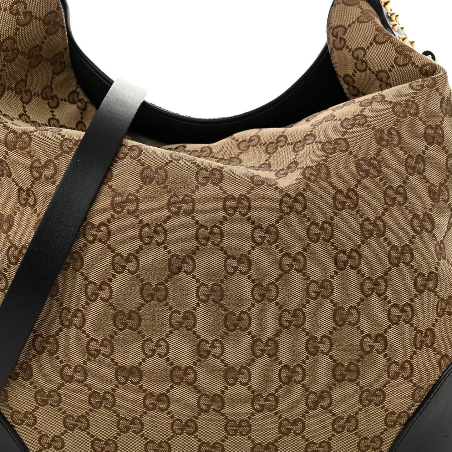 Monogram Medium Patti Stud Hobo Black