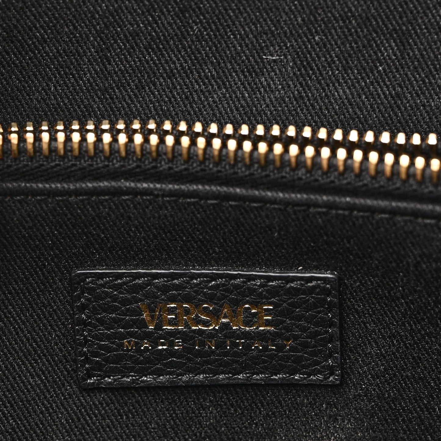 Grained Calfskin Virtus V Tote Black