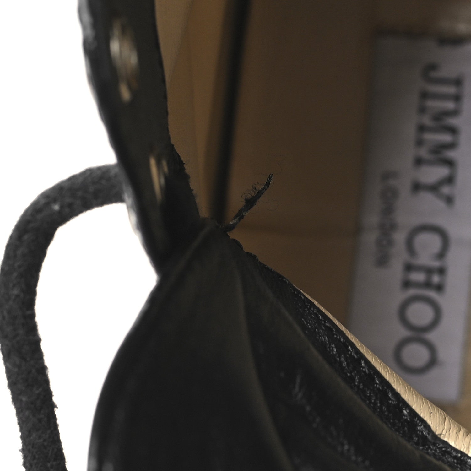Jimmy Choo Calfskin Crystal Embellished Colby Combat Boots 38.5 Black 8 of 10