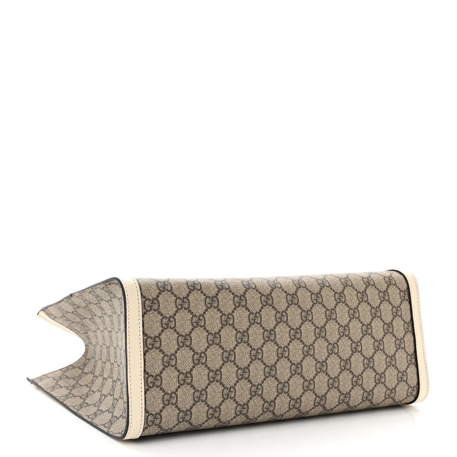 Gucci GG Supreme Monogram Medium Padlock Tote White 4 of 12