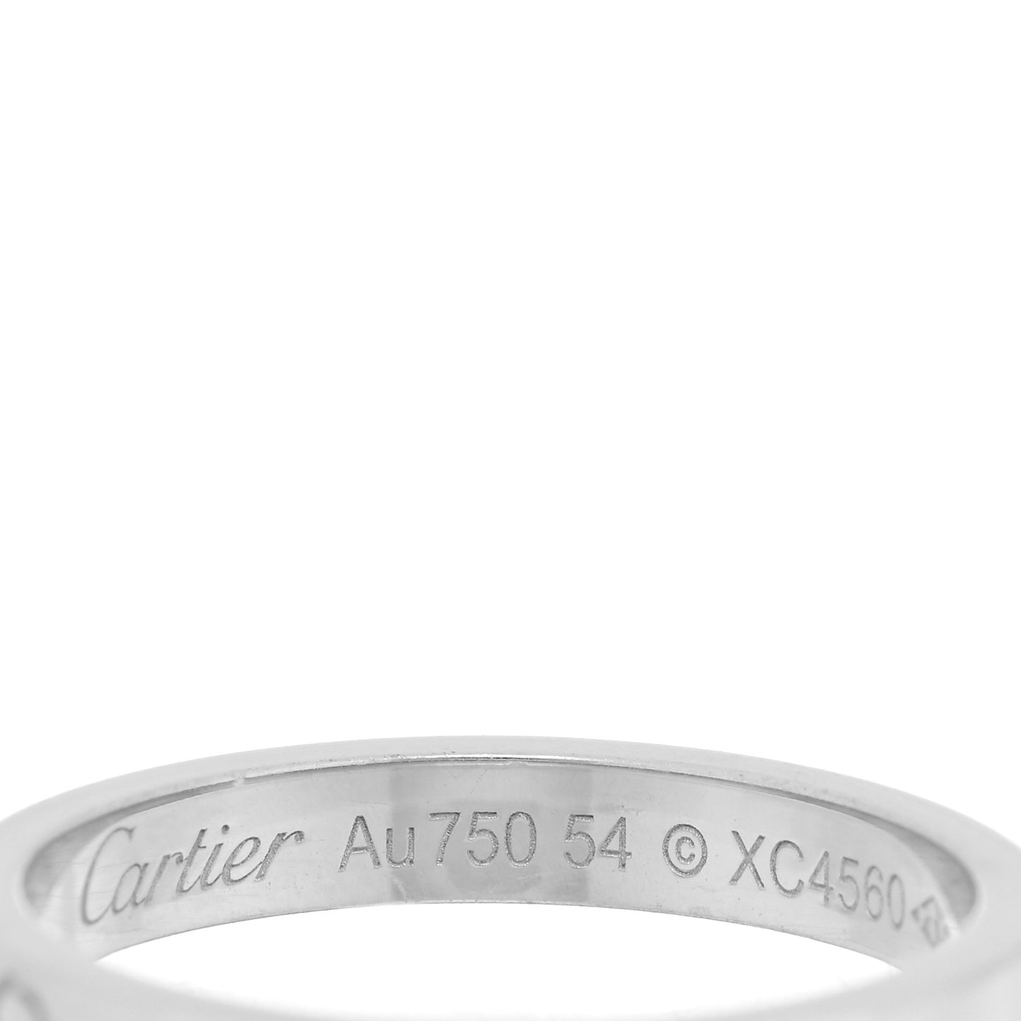 18K White Gold Diamond Ceramic LOVE Ring Set 54 6.75