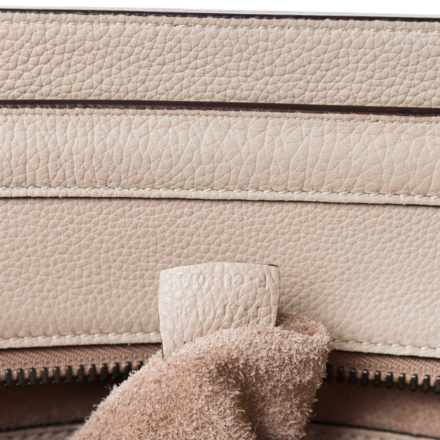 Celine Drummed Calfskin Micro Luggage Dune 9 of 10