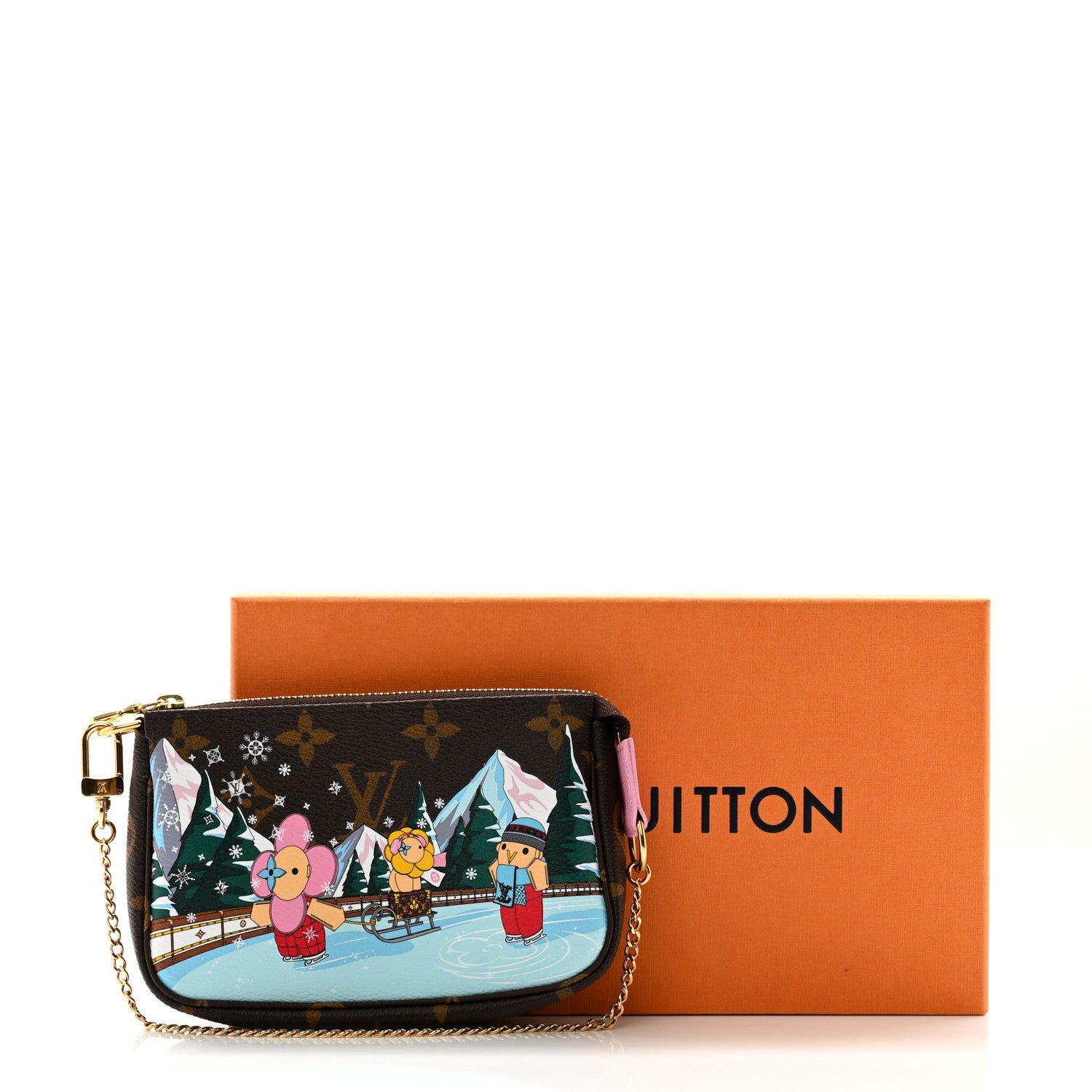 Louis Vuitton Monogram 2023 Christmas Animation Alpine Pochette Accessories Pink 9 of 9