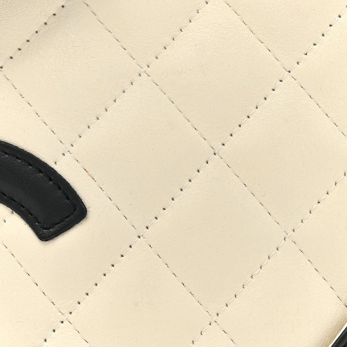 Calfskin Quilted Cambon Small Messenger White Black