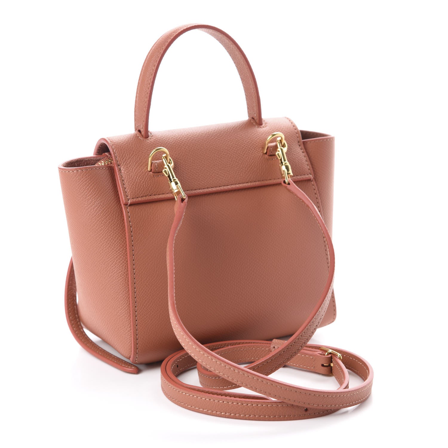 Celine Grained Calfskin Pico Belt Bag Lychee 3 of 10