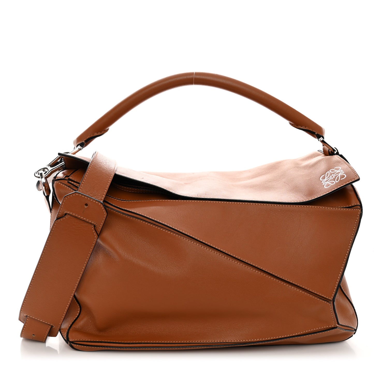 Calfskin Large Puzzle Bag Tan