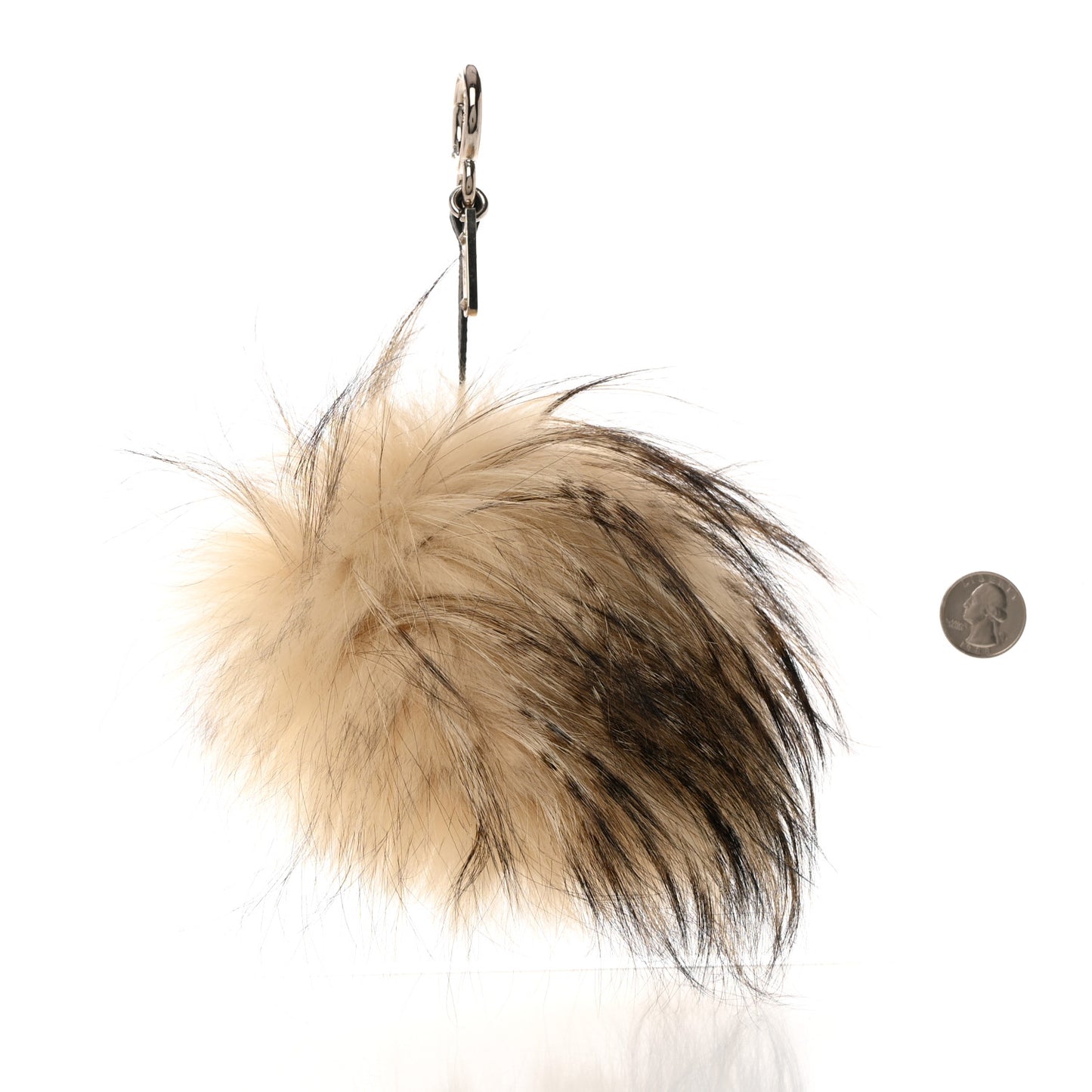 Vitello Flamingo Fox Fur Flurry Monster Bag Bug Cube Charm White