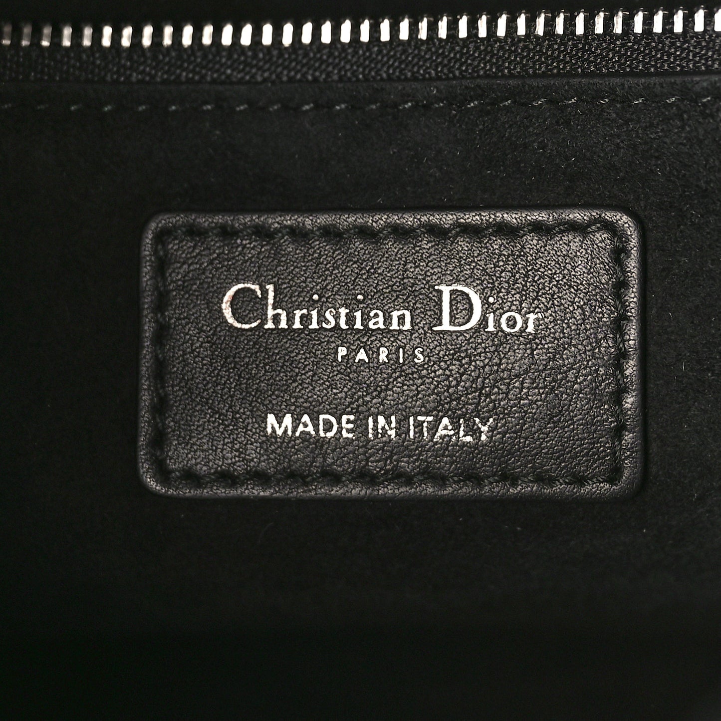 Calfskin Studded Flower Medium Lady Dior Black