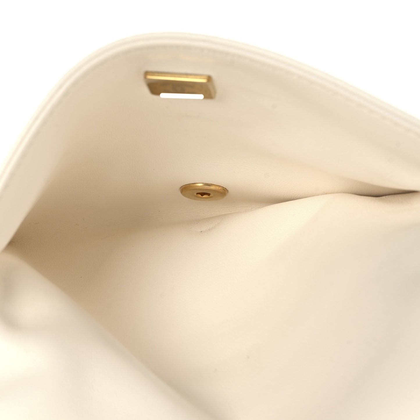 Caviar Quilted Mini Top Handle Flap White