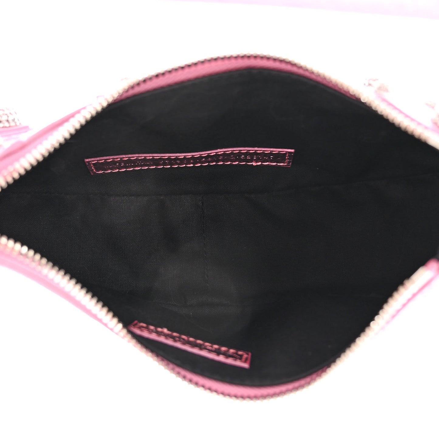 Metallic Agneau Arena Crystal Le Cagole Shoulder Bag XS Met Pink