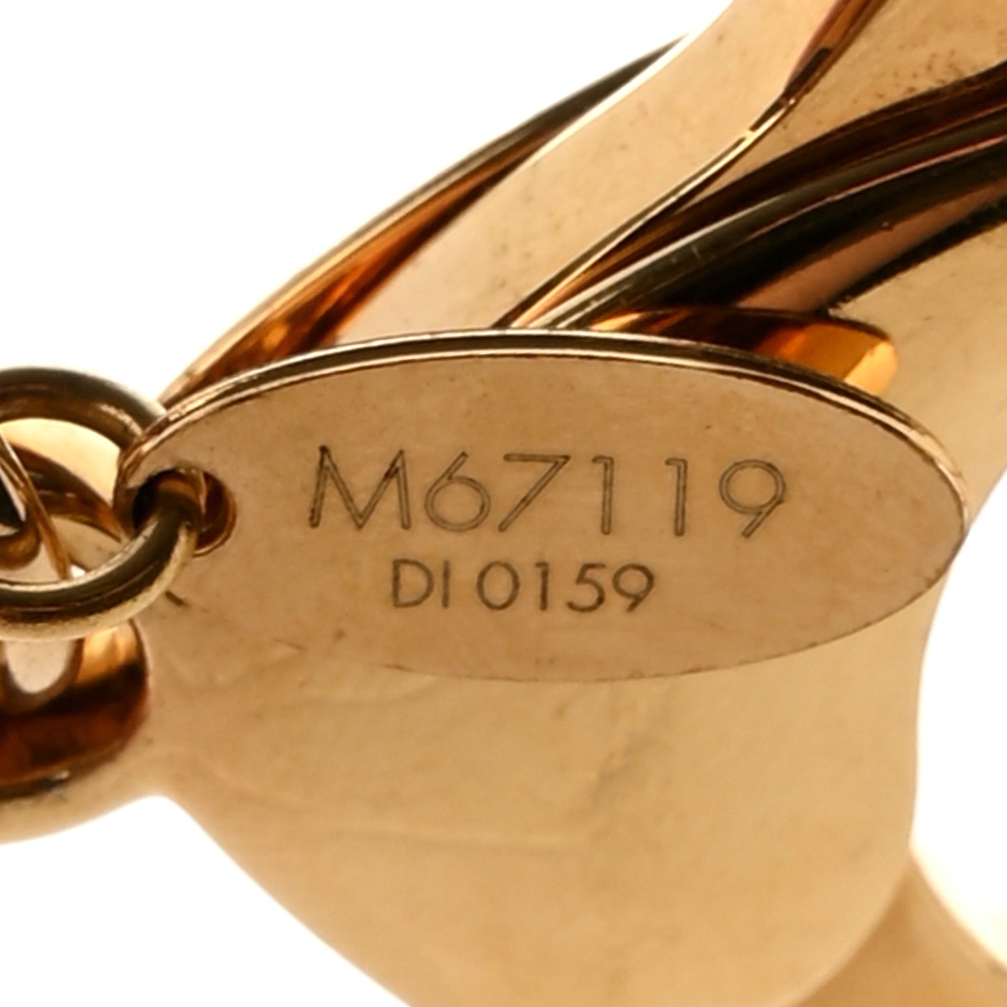Metal Enamel Fleur De Monogram Bag Charm Dore