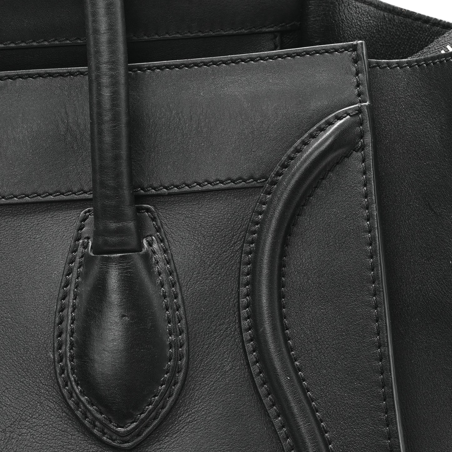 Smooth Calfskin Mini Luggage Black