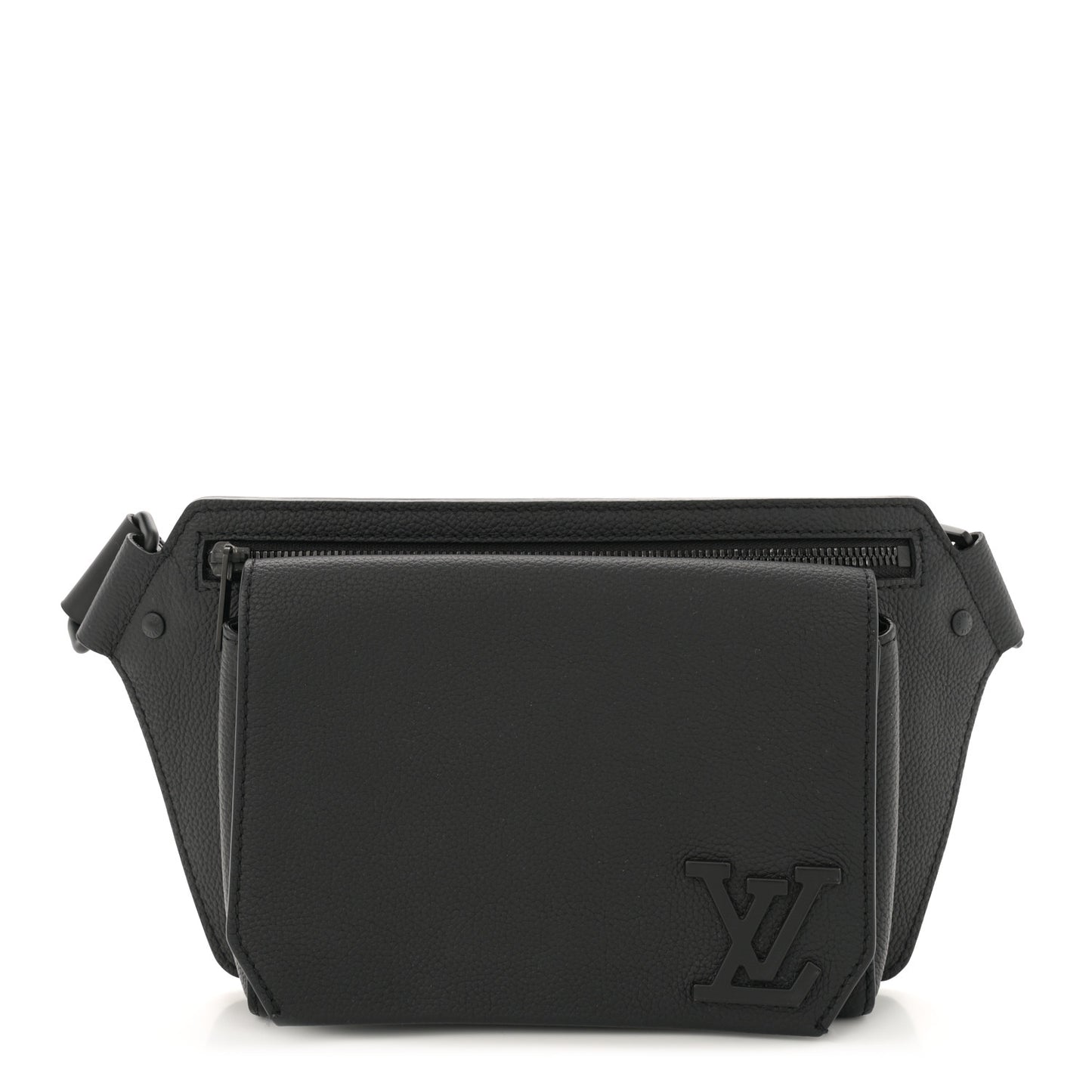 Grained Calfskin Aerogram Slingbag Black