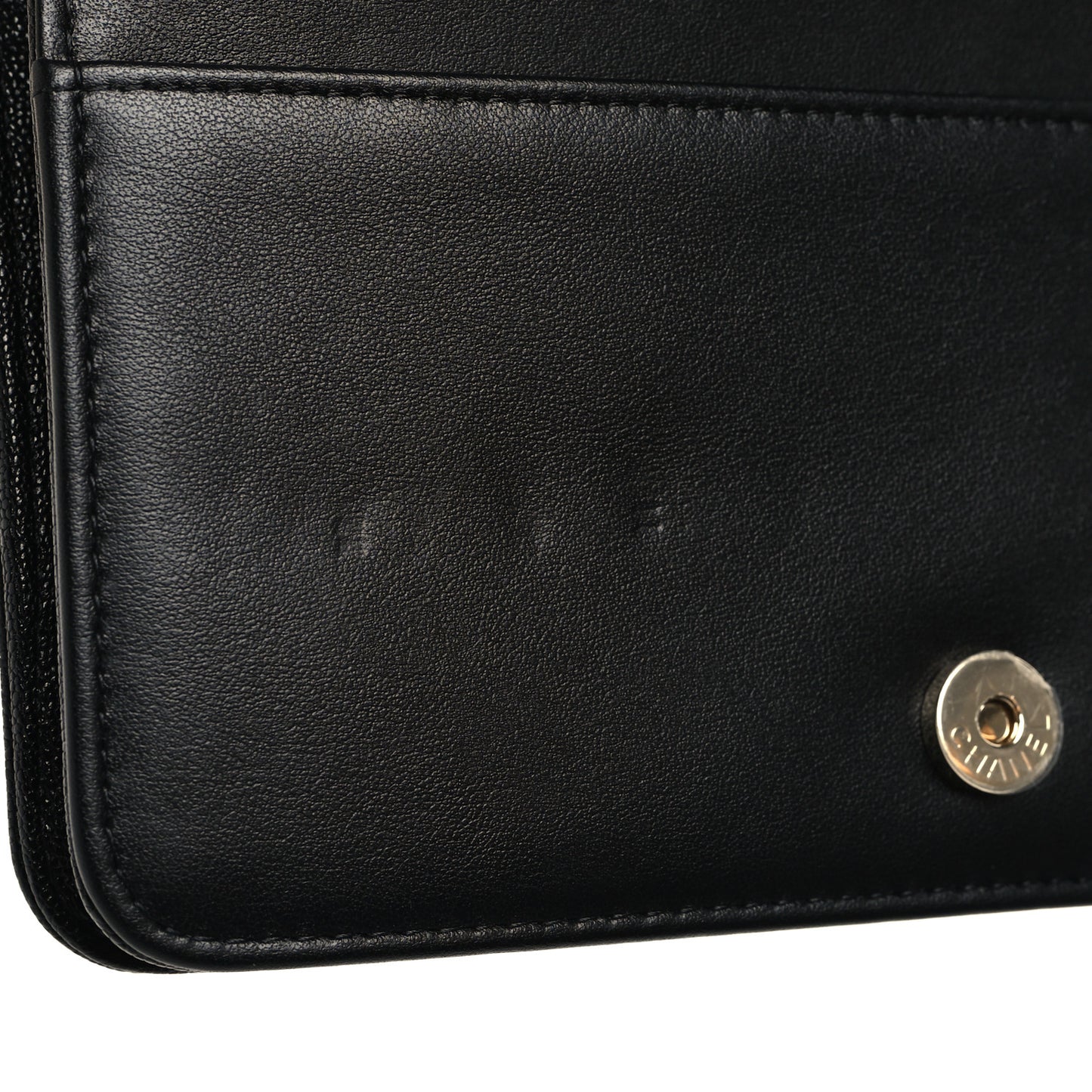 Caviar Quilted Boy Wallet On Chain WOC Black