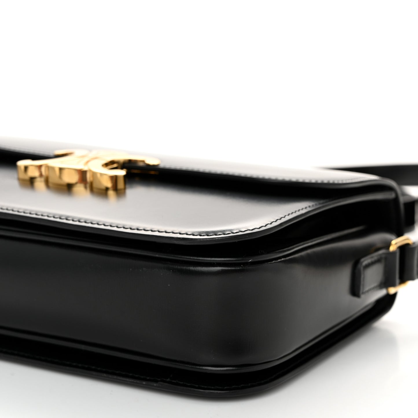 Shiny Calfskin Medium Triomphe Black