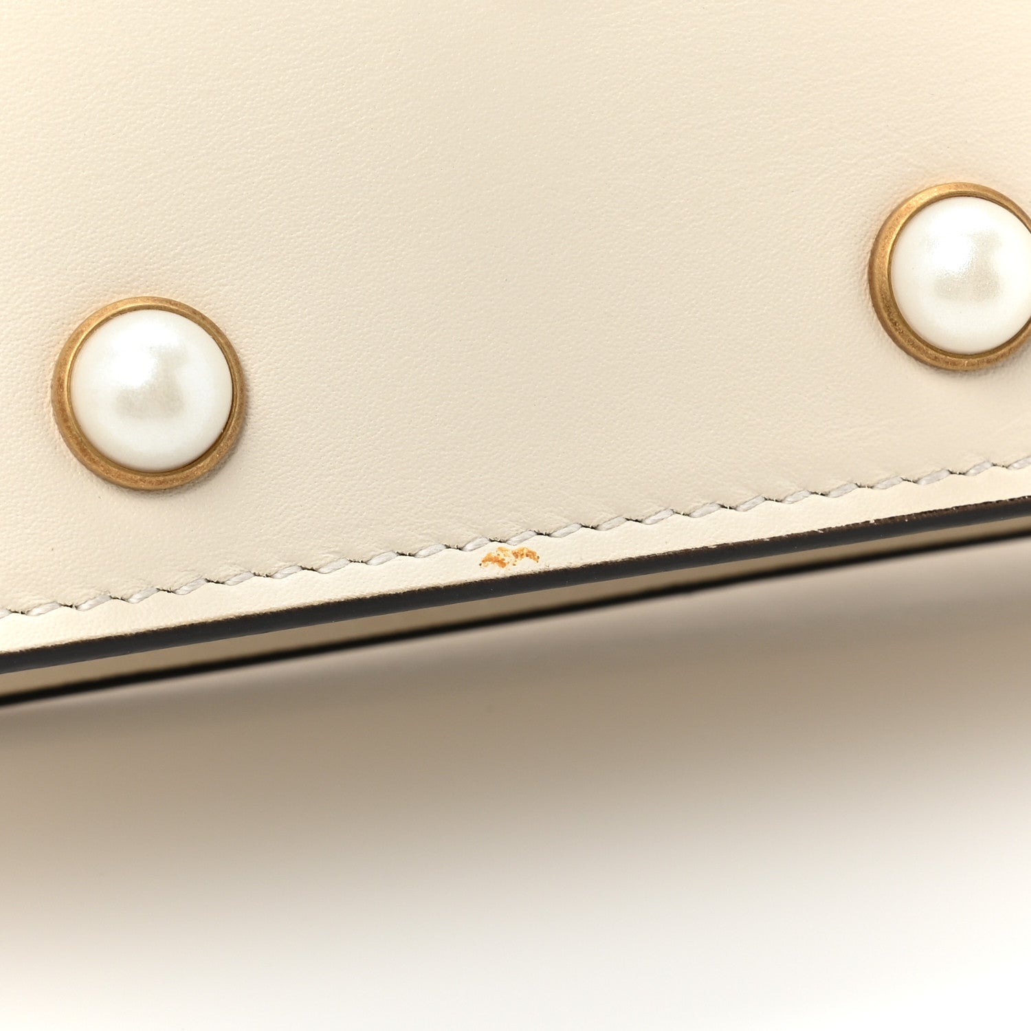 Gucci Nappa Pearl Studded Mini Queen Margaret Broadway Shoulder Bag Mystic White 12 of 12