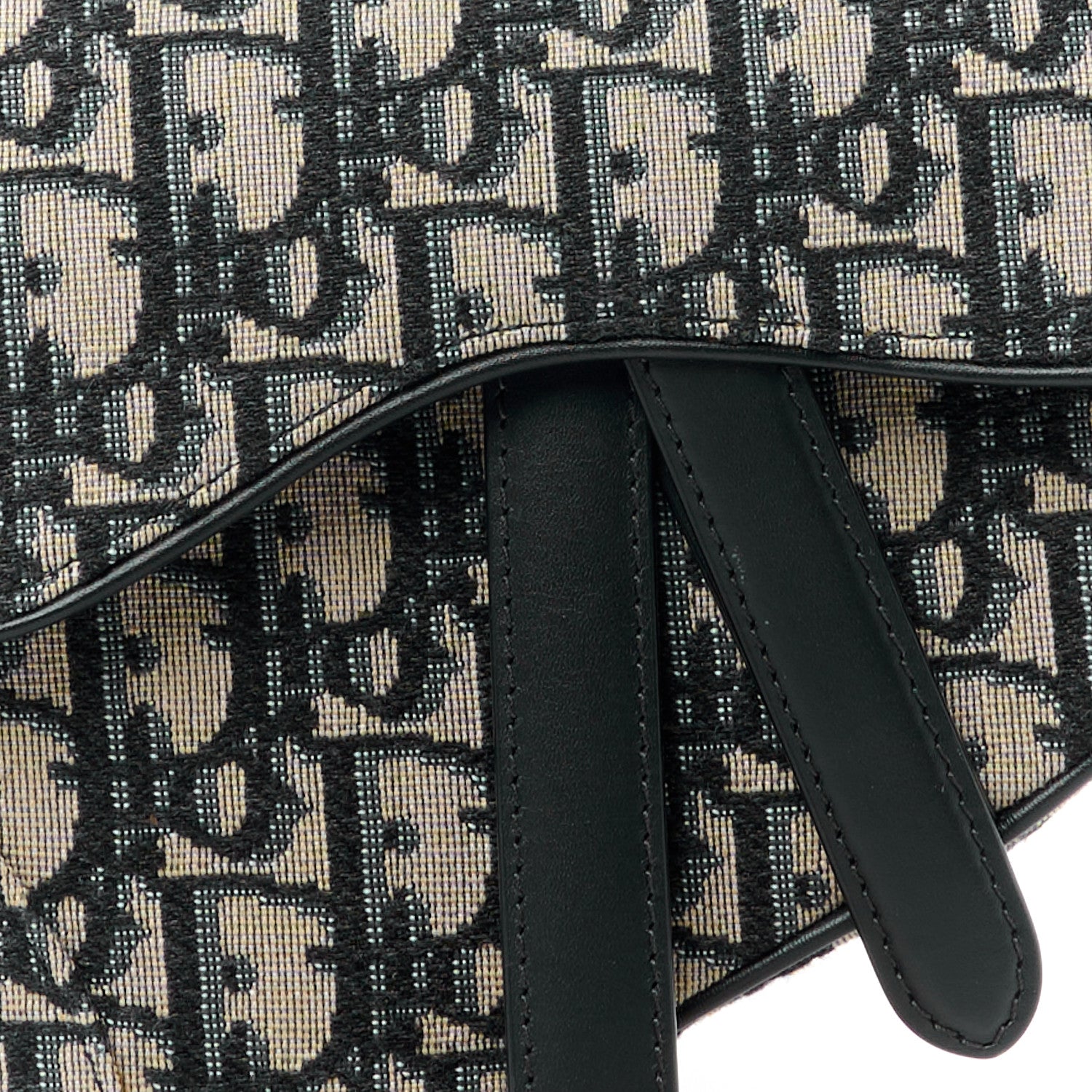 Christian Dior Oblique Mini Saddle Bag Blue 8 of 10
