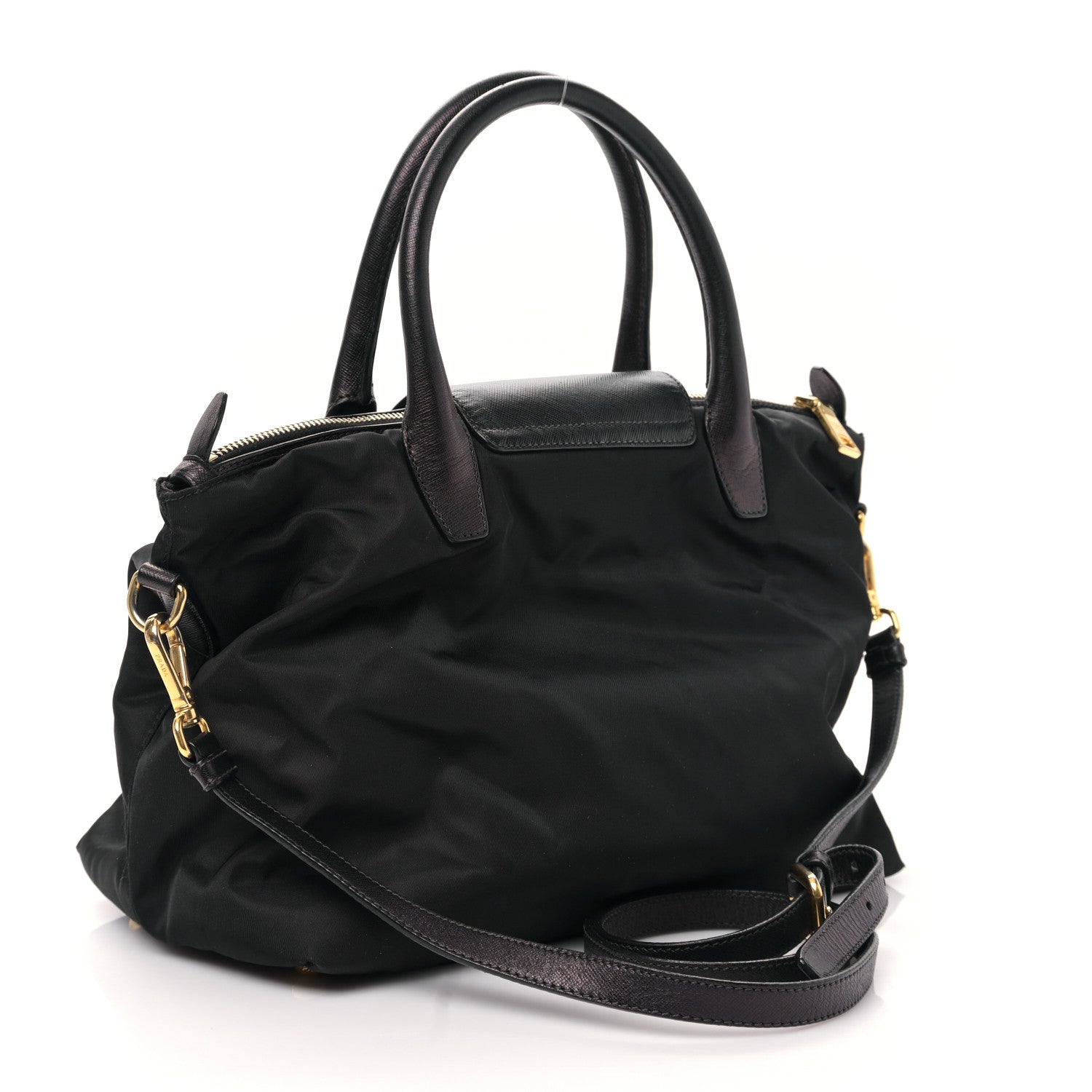 Prada Saffiano Tessuto Nylon Tote Black 3 of 8