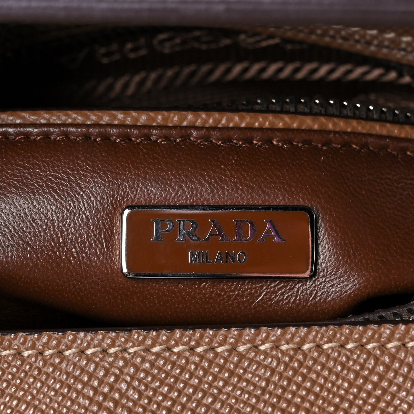 Saffiano Cuir Small Twin Tote Cannella Cocco