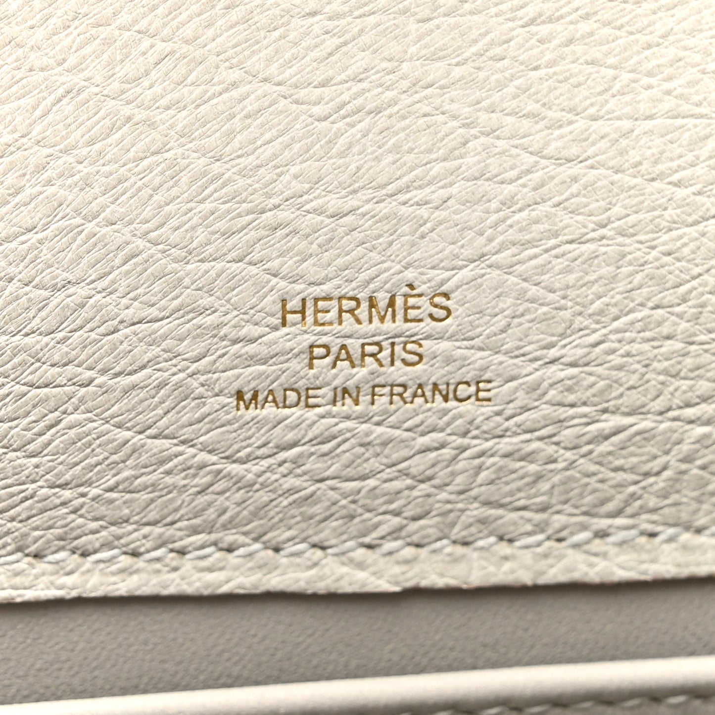 Ostrich Kelly Pochette Clutch Gris Perle