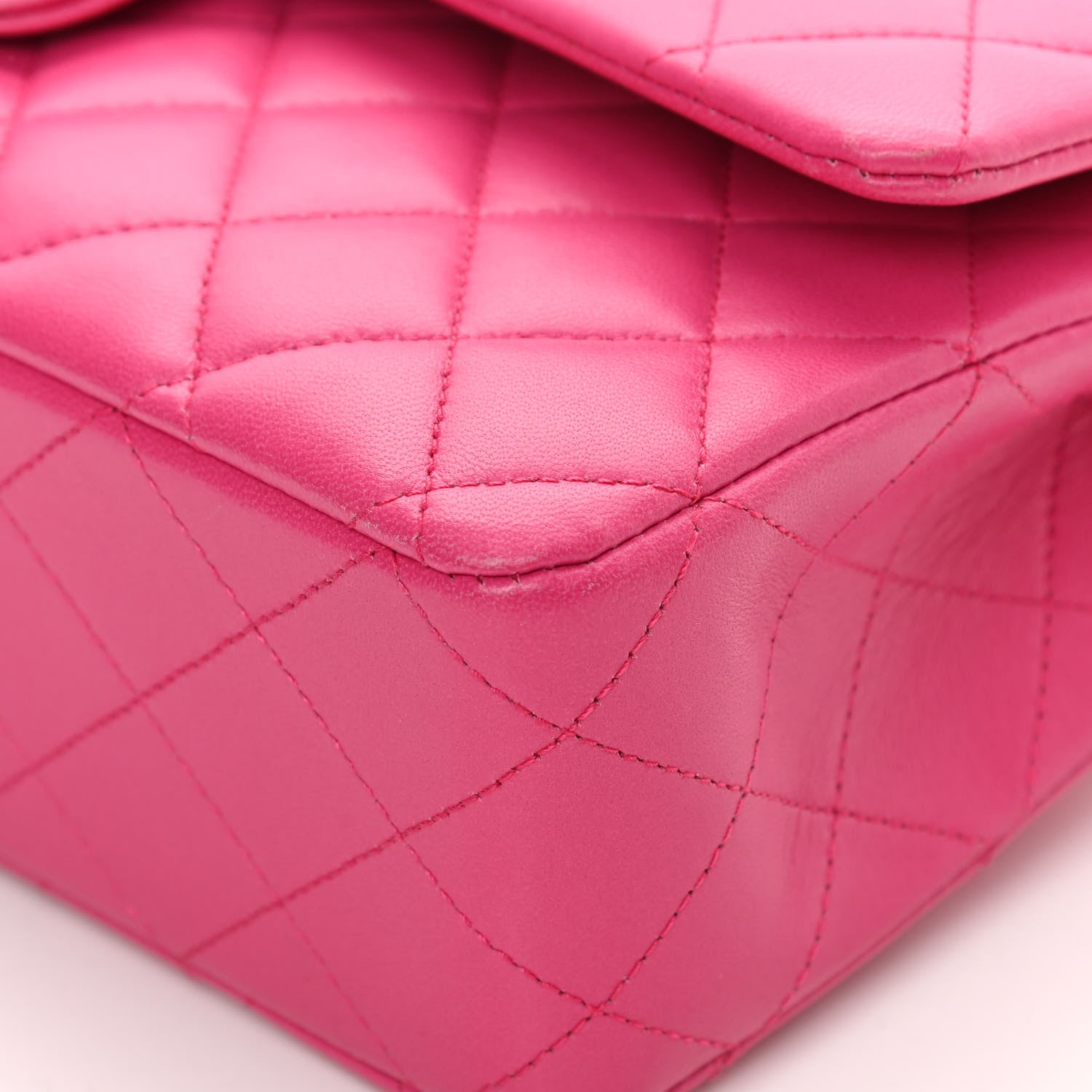 Chanel Lambskin Quilted Medium Double Flap Pink 9 of 19