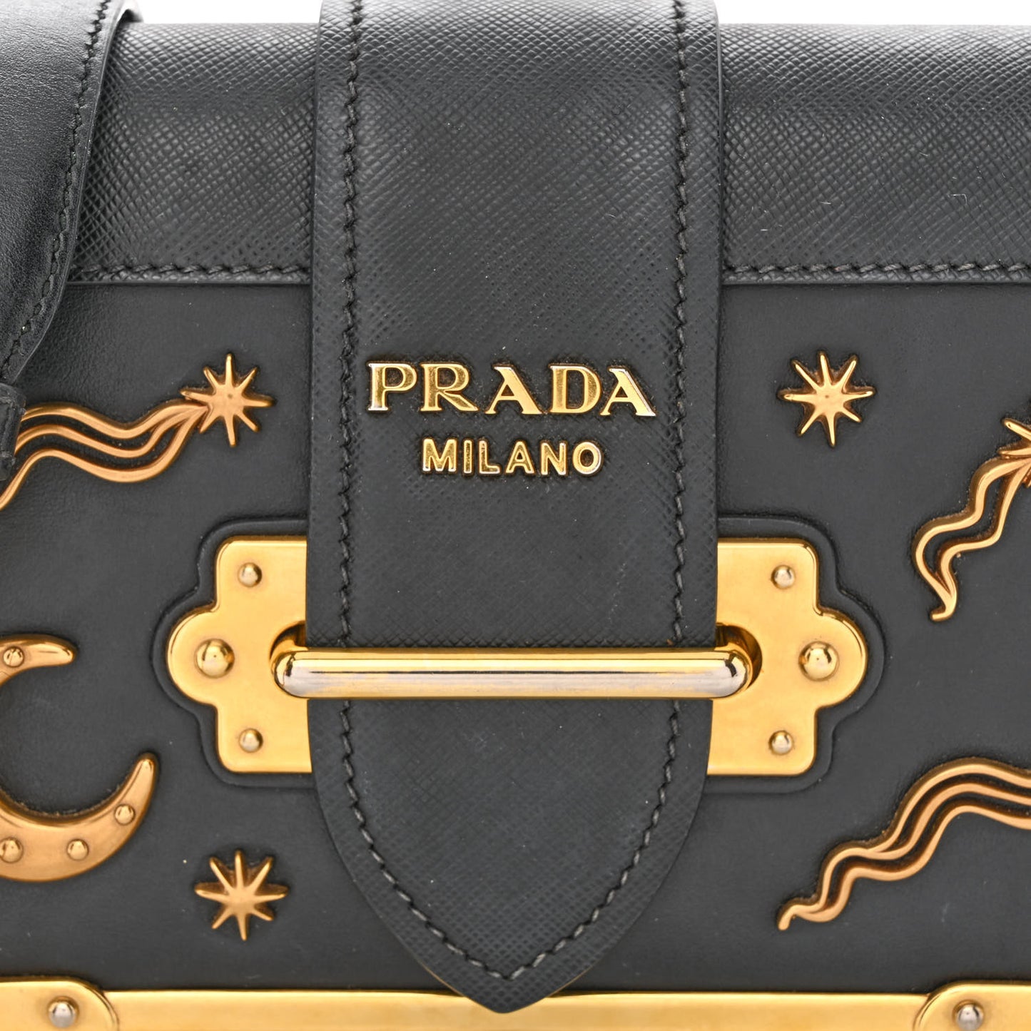 City Calf Saffiano Cahier Astrology Bag Black