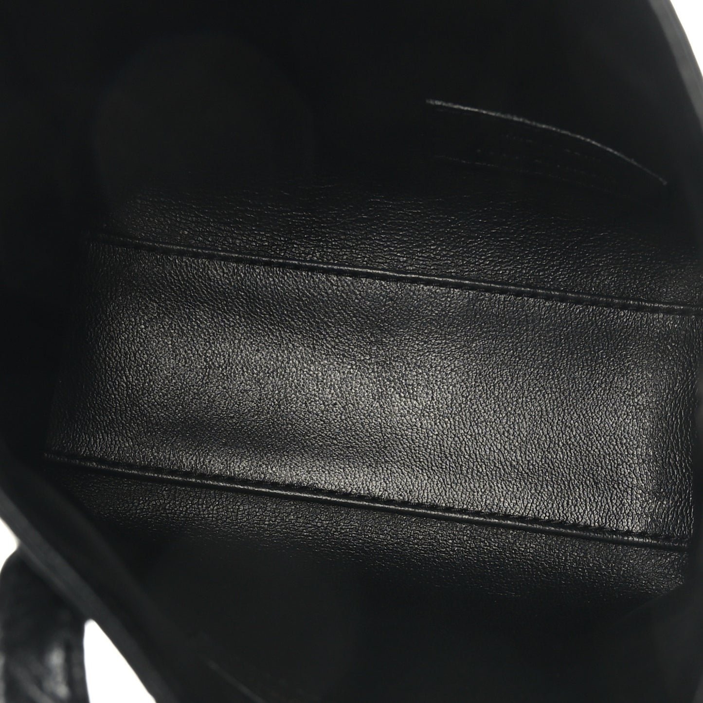Calfskin Crocodile Embossed Paris Mini Toy Shopper Tote Black