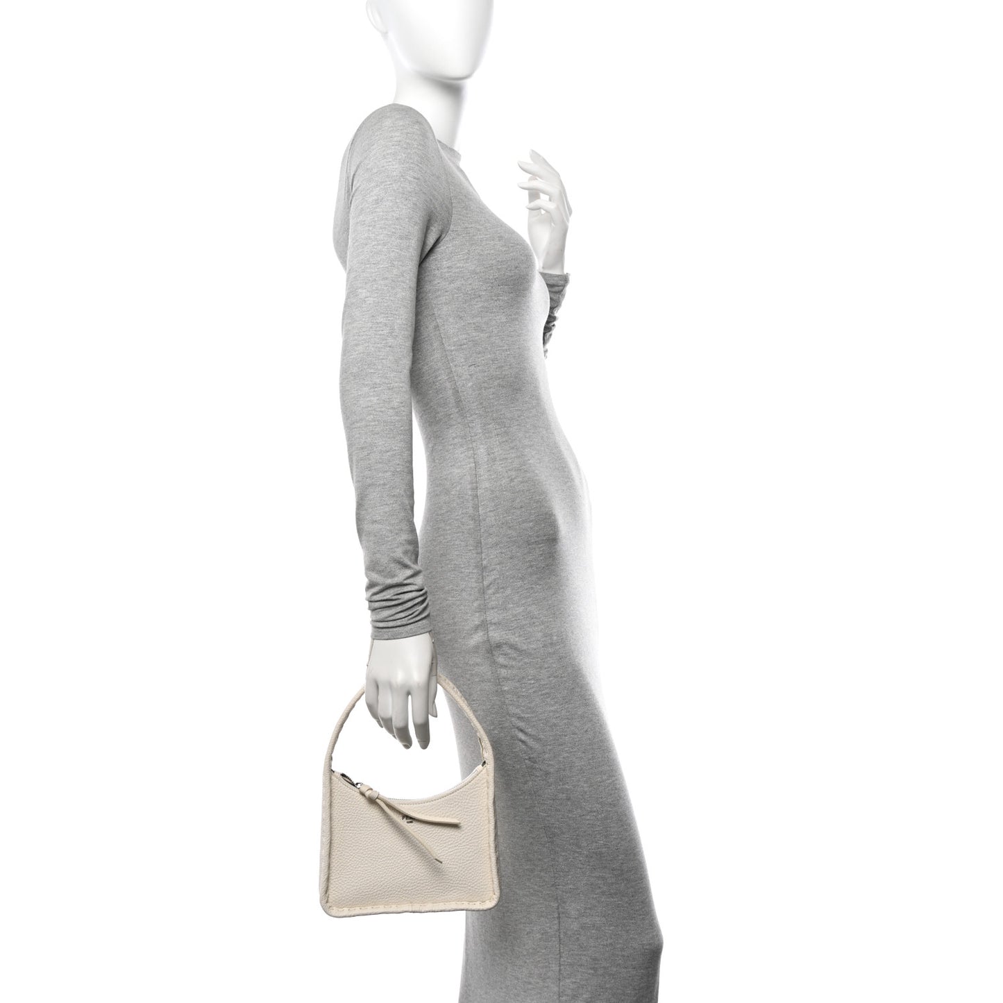 Cuoio Roma Sellerissima Nappa Sintetica Tape Stitch Mini Fendessence Shoulder Bag White